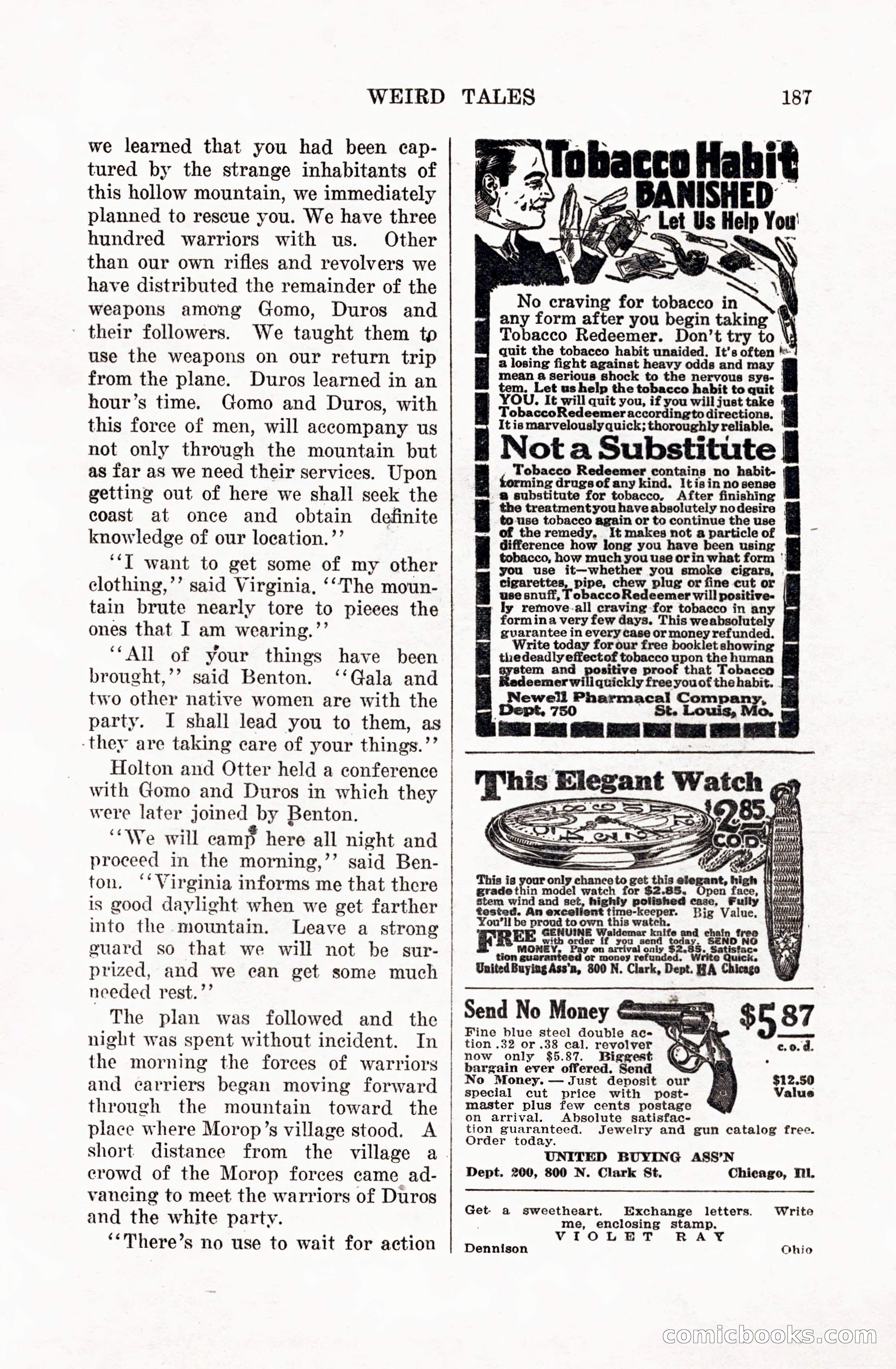 Weird Tales, Vol. 5 No. 1 — page 188 of 195