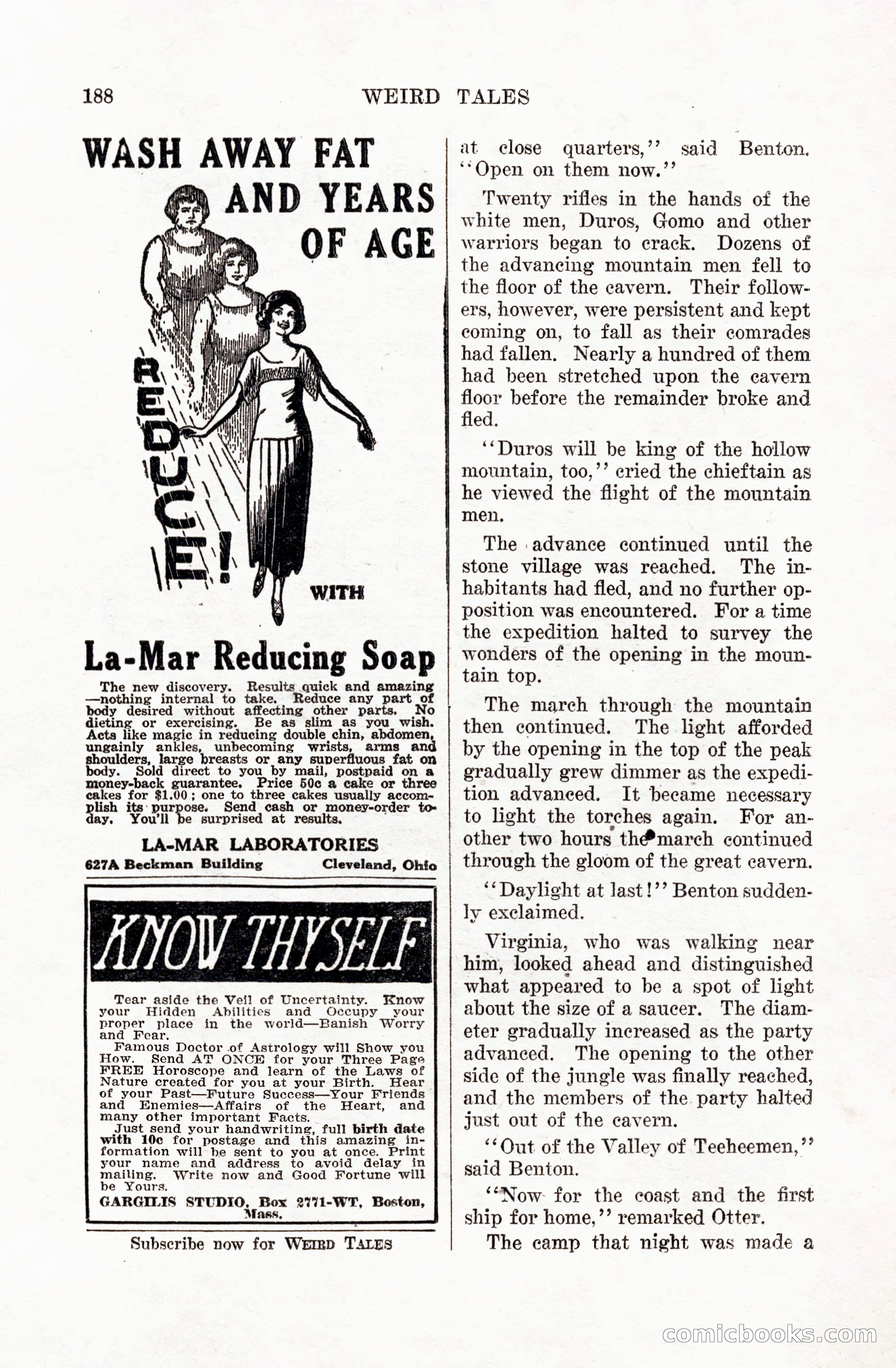 Weird Tales, Vol. 5 No. 1 — page 189 of 195