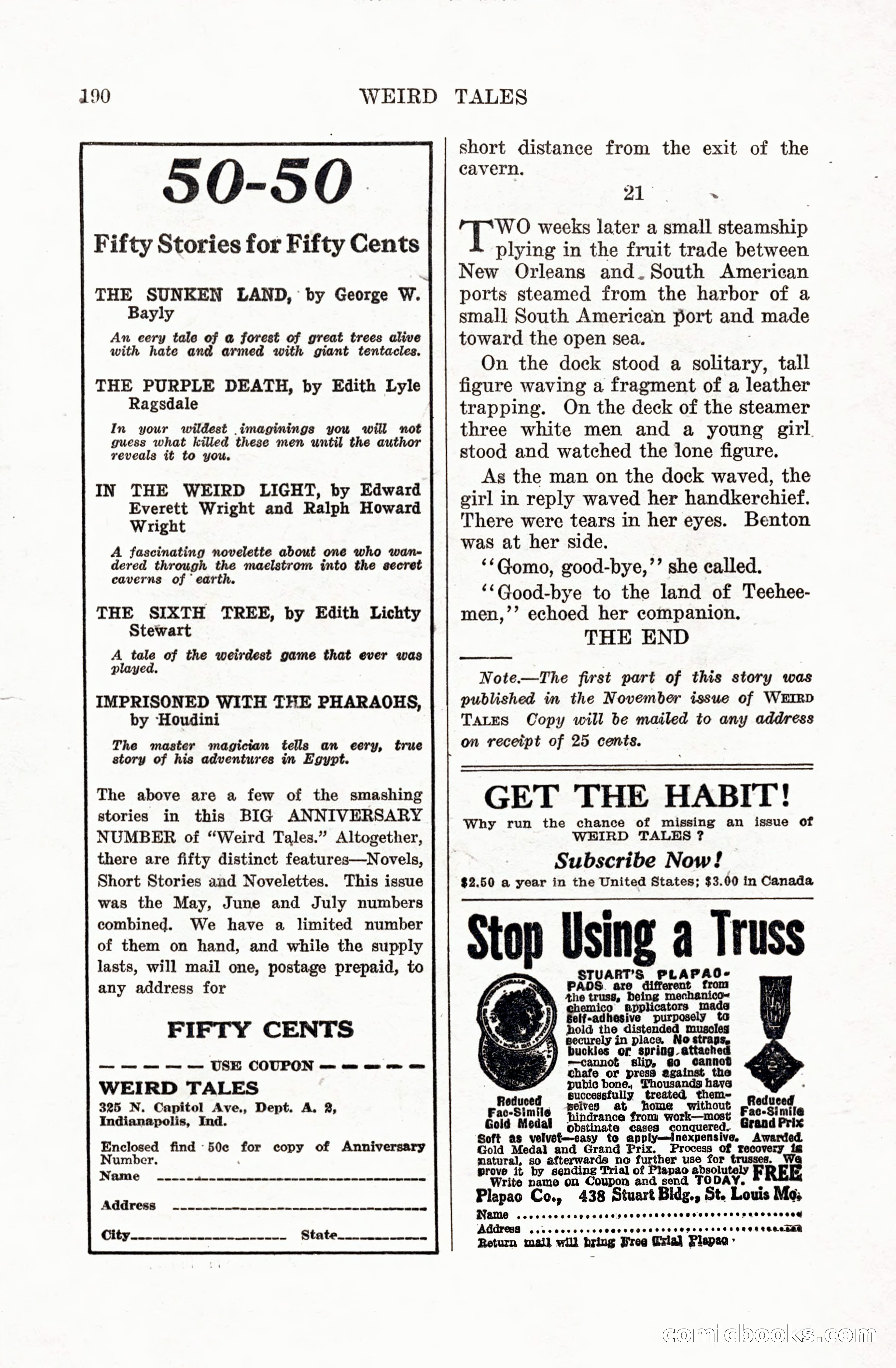 Weird Tales, Vol. 5 No. 1 — page 191 of 195
