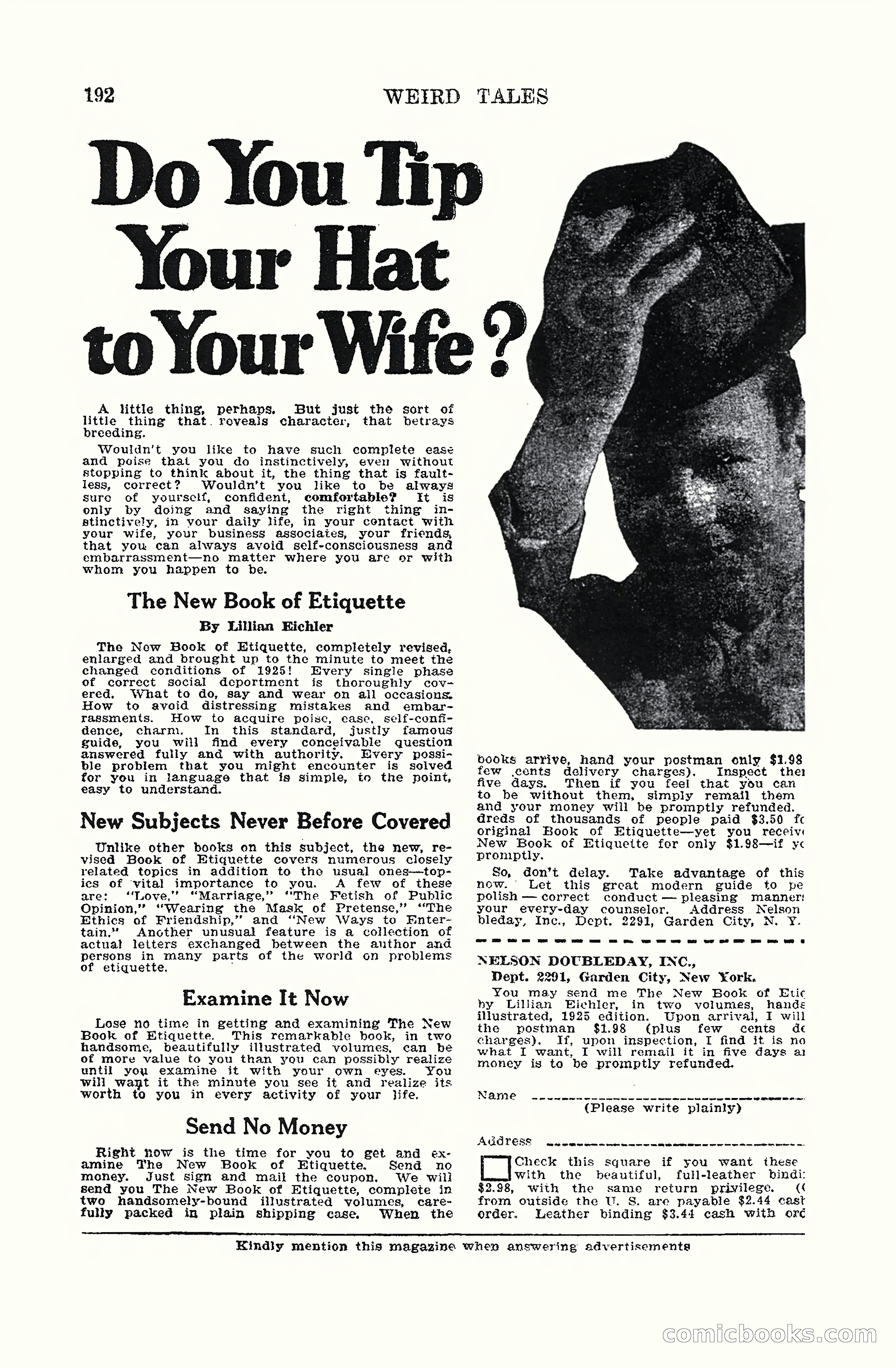 Weird Tales, Vol. 5 No. 1 — page 193 of 195