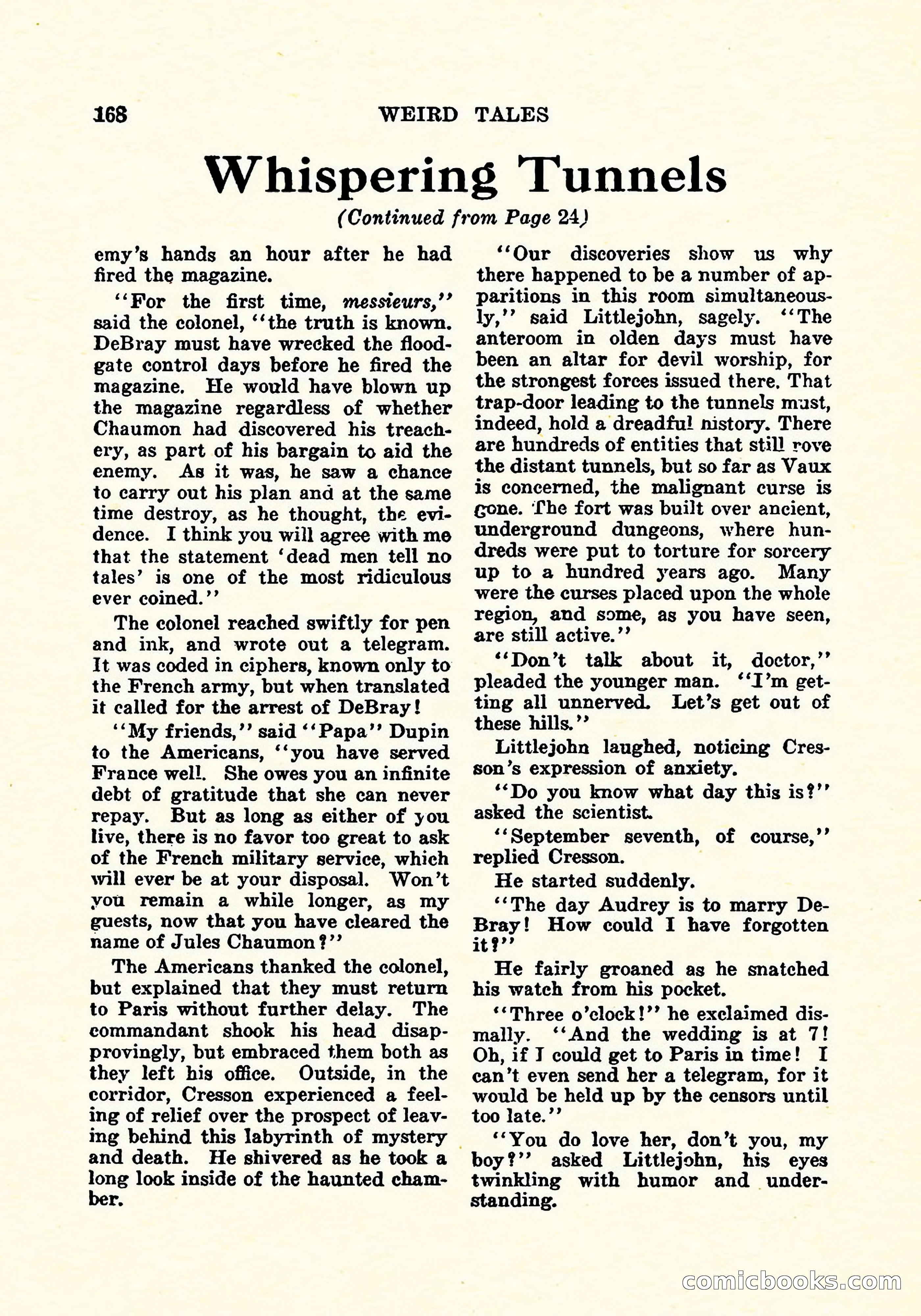 Weird Tales, Vol. 5, No. 2 — page 169 of 194