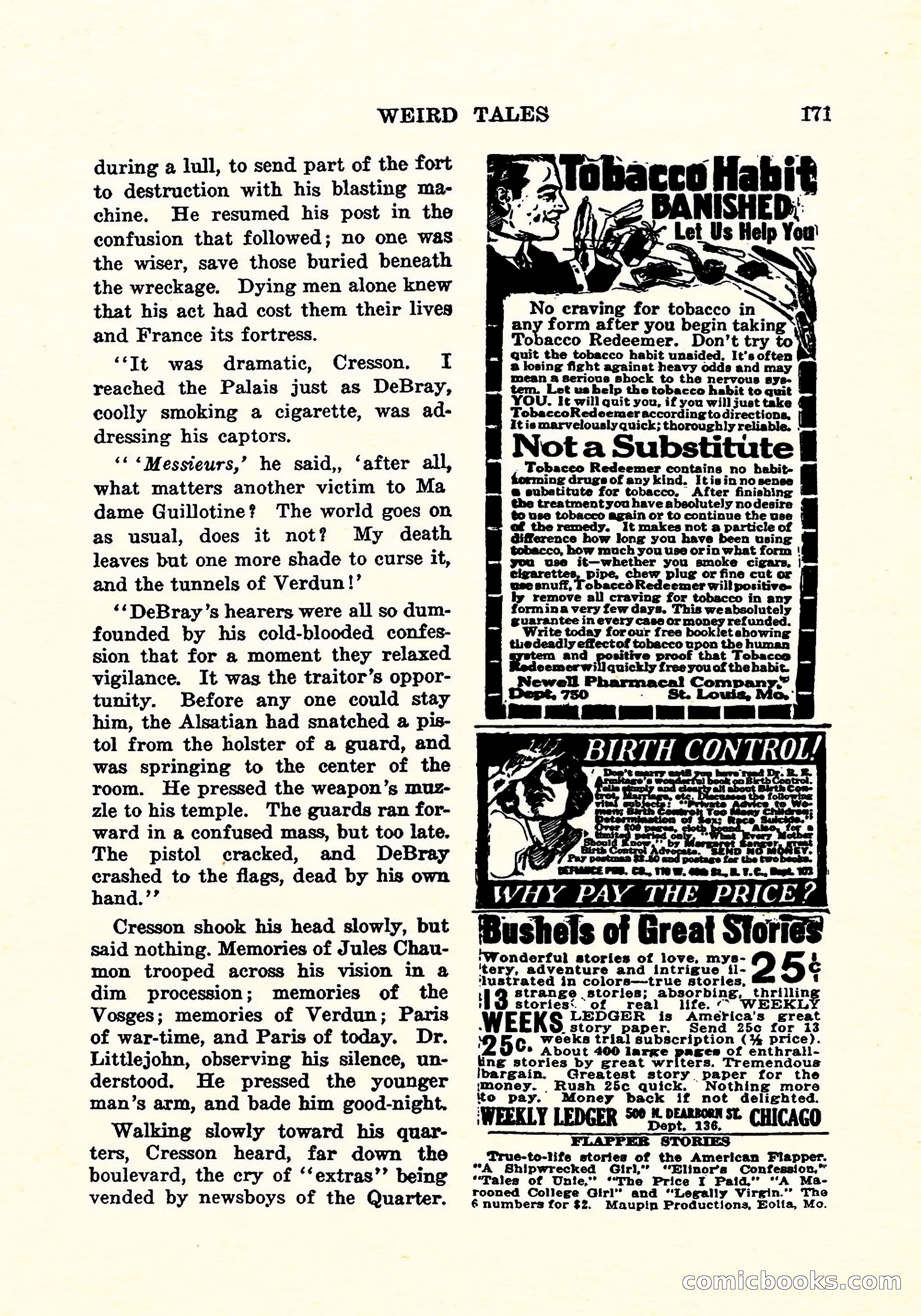 Weird Tales, Vol. 5, No. 2 — page 172 of 194