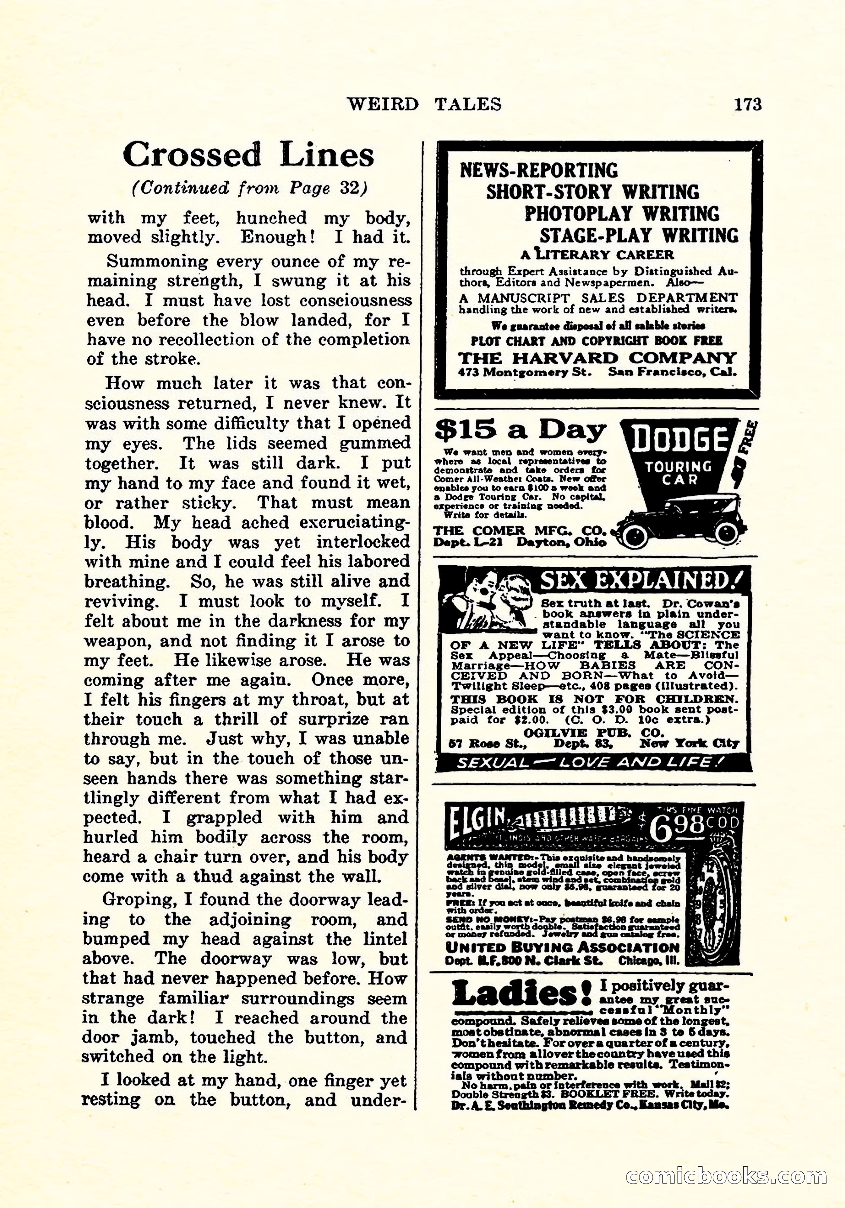 Weird Tales, Vol. 5, No. 2 — page 174 of 194