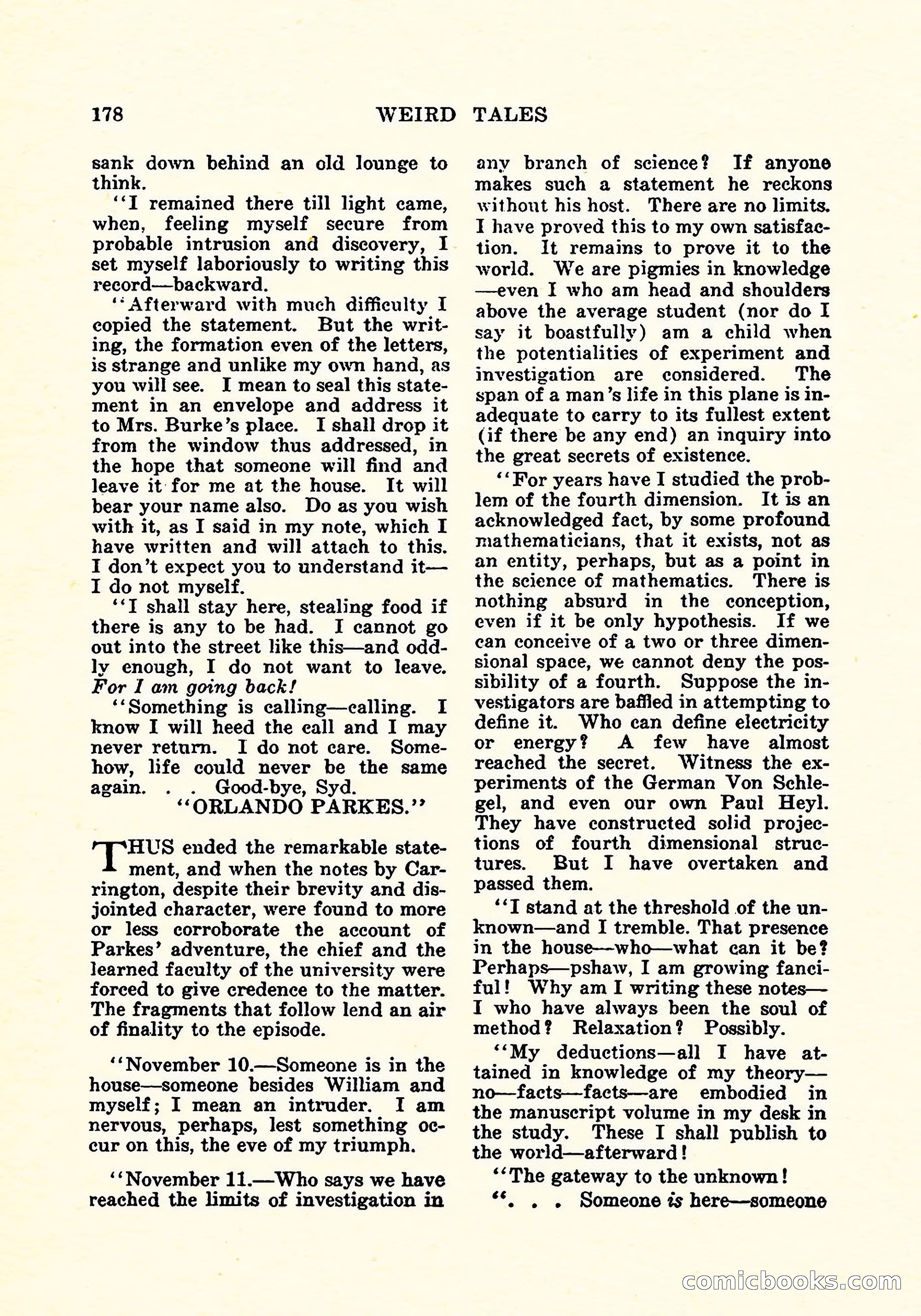 Weird Tales, Vol. 5, No. 2 — page 179 of 194