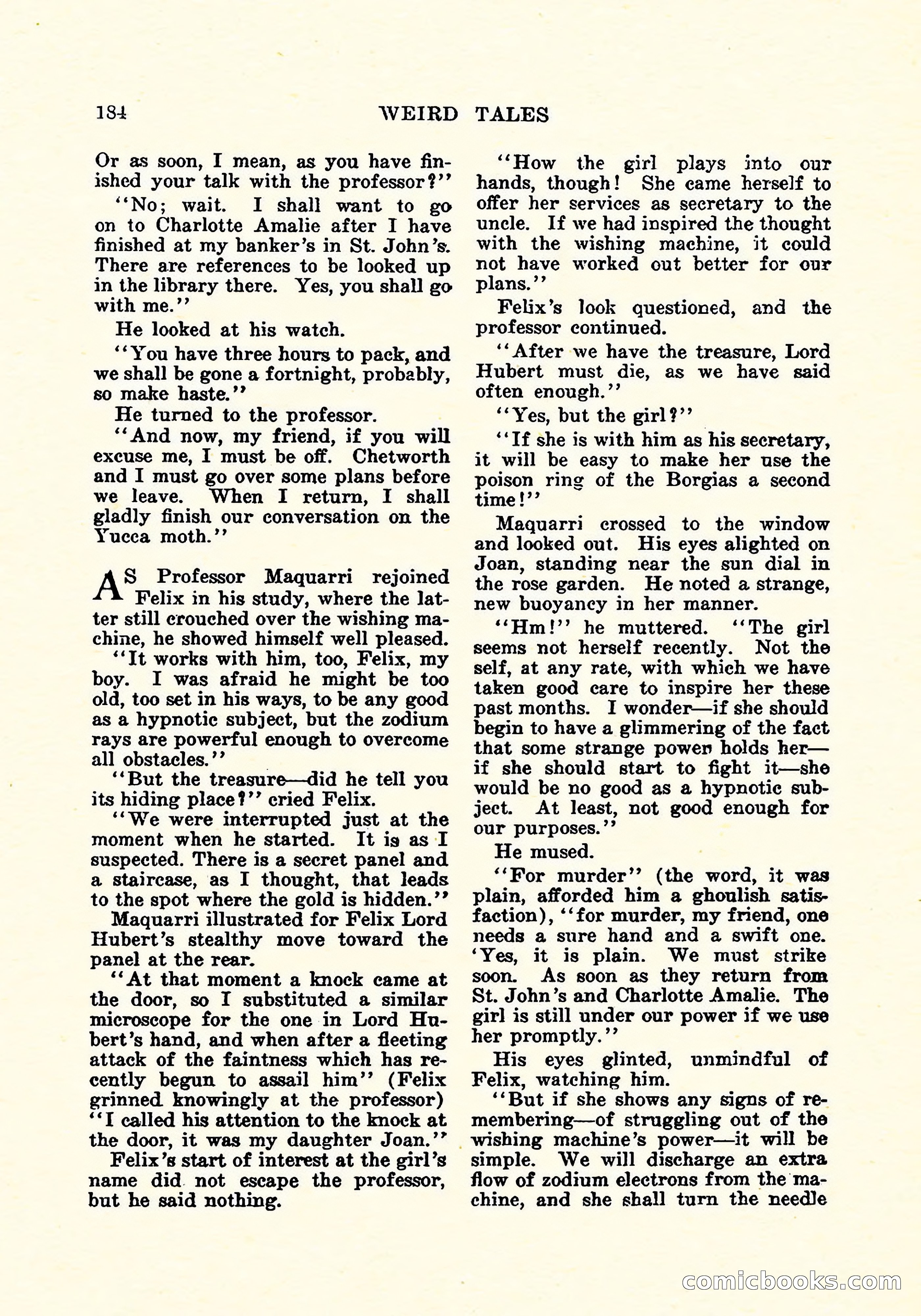 Weird Tales, Vol. 5, No. 2 — page 185 of 194