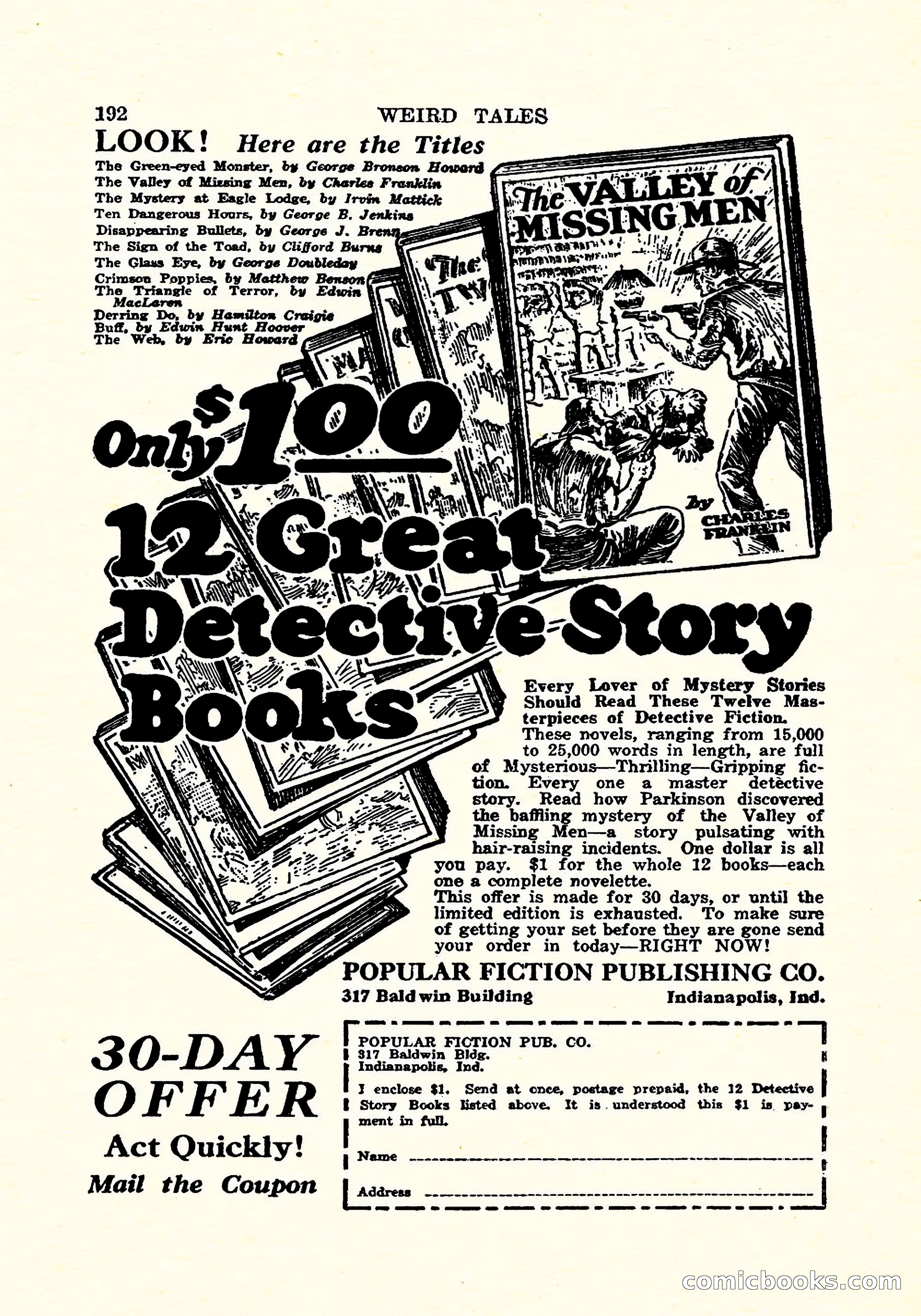 Weird Tales, Vol. 5, No. 2 — page 193 of 194