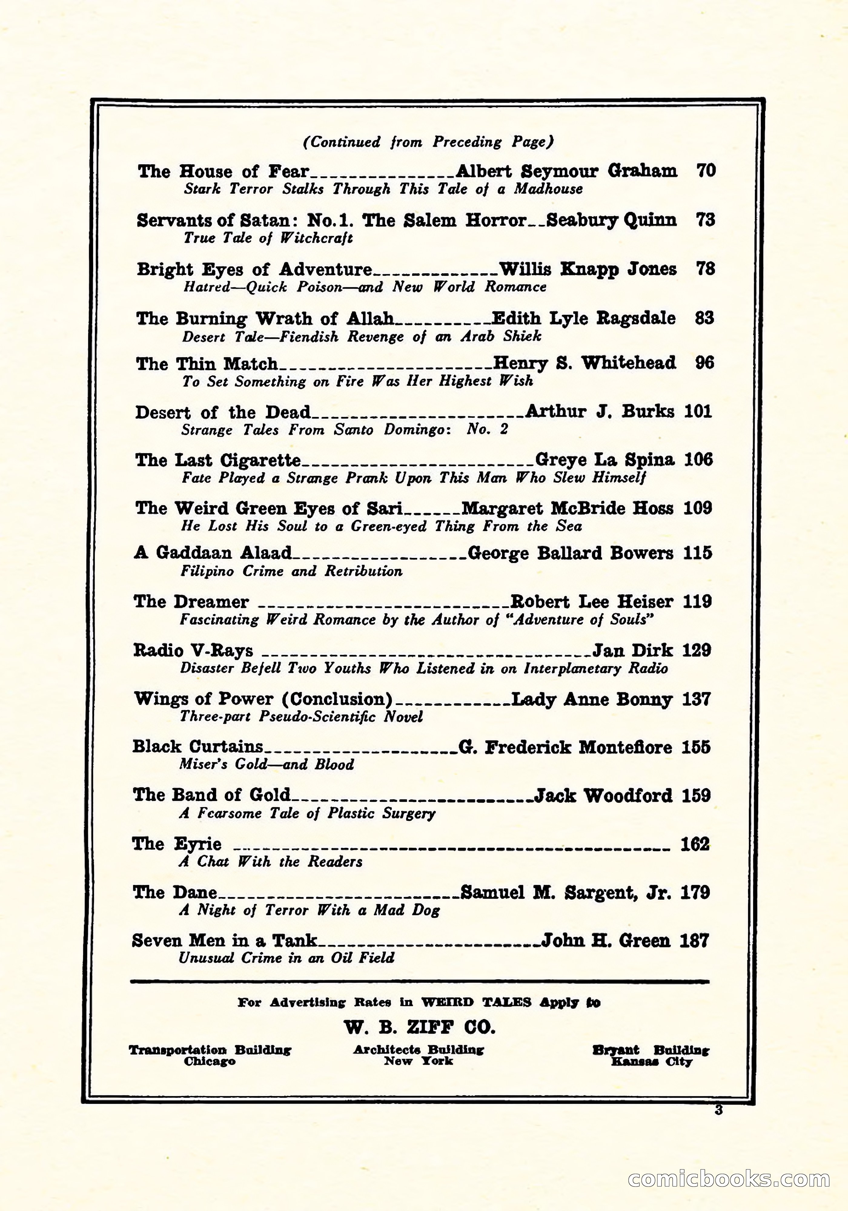 Weird Tales, Vol. 5, No. 3 — page 4 of 194