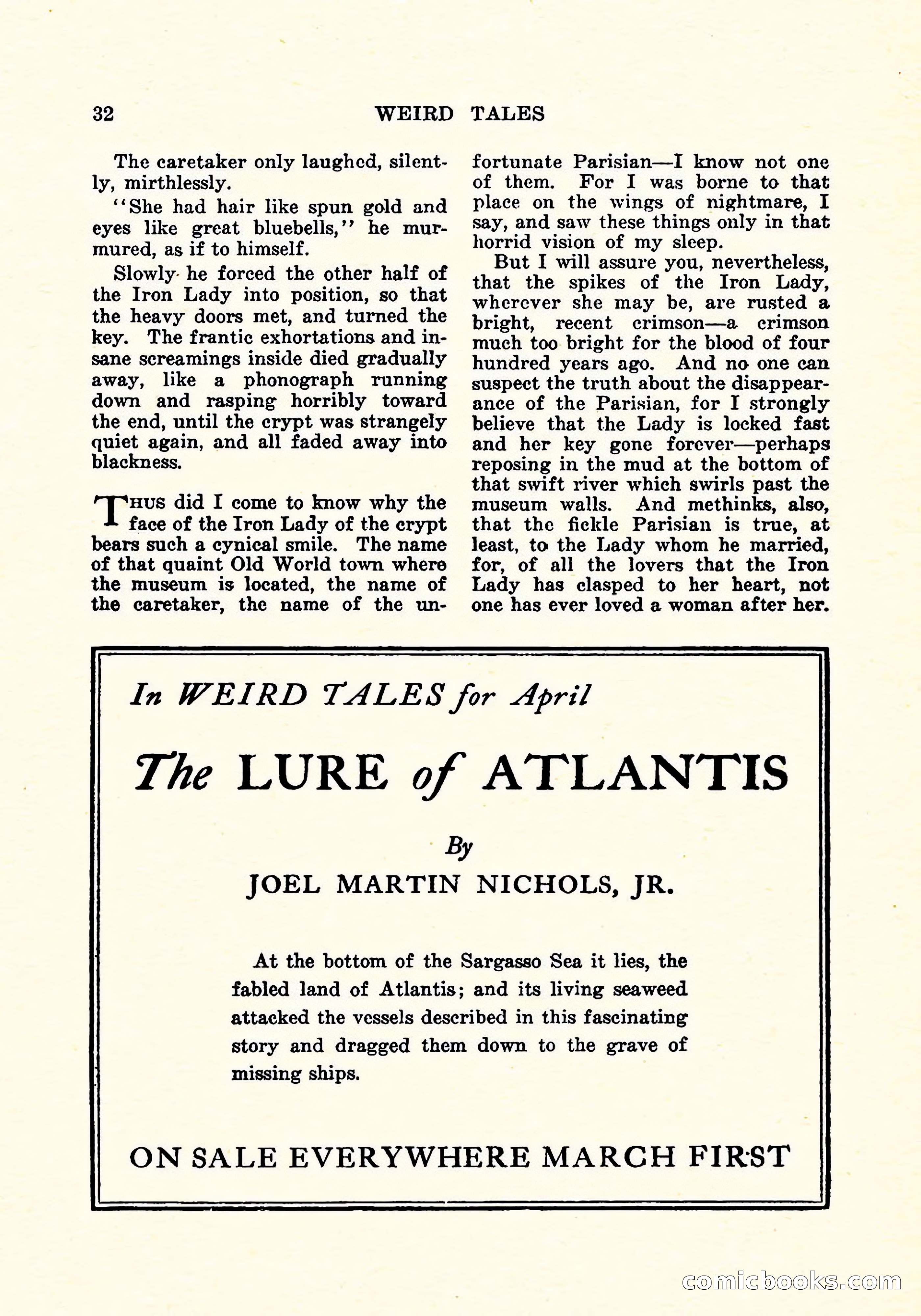 Weird Tales, Vol. 5, No. 3 — page 33 of 194