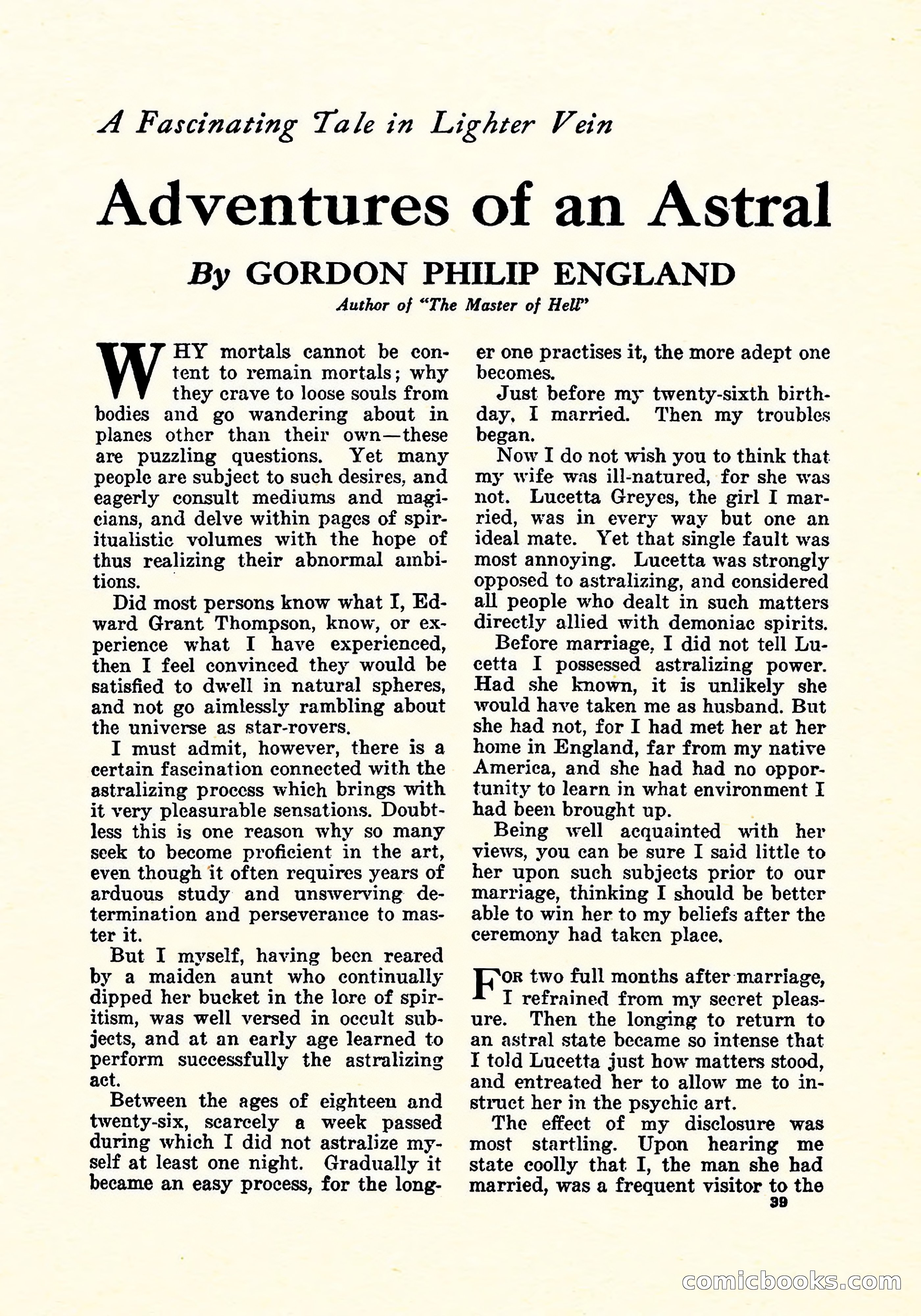 Weird Tales, Vol. 5, No. 3 — page 40 of 194