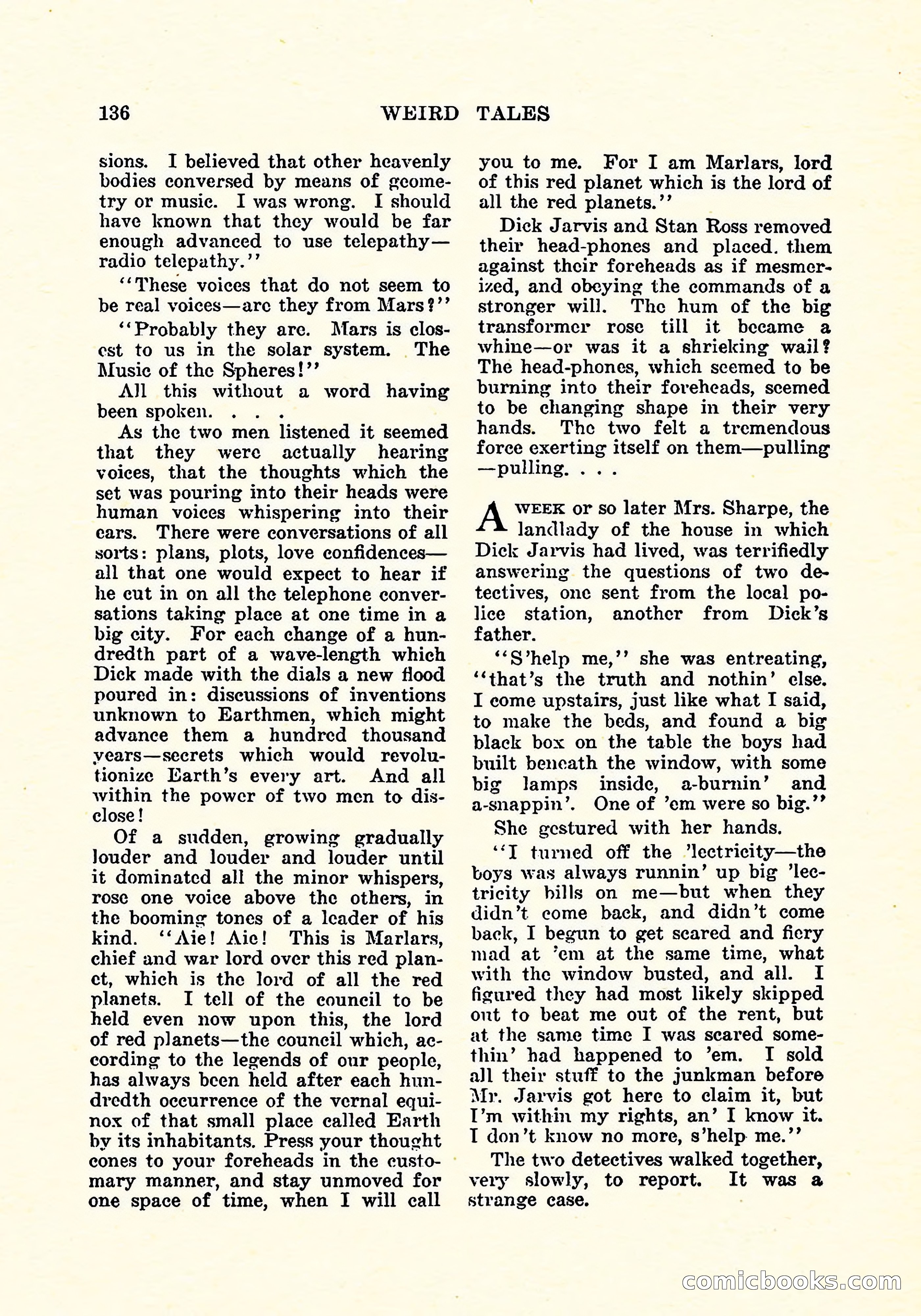 Weird Tales, Vol. 5, No. 3 — page 137 of 194