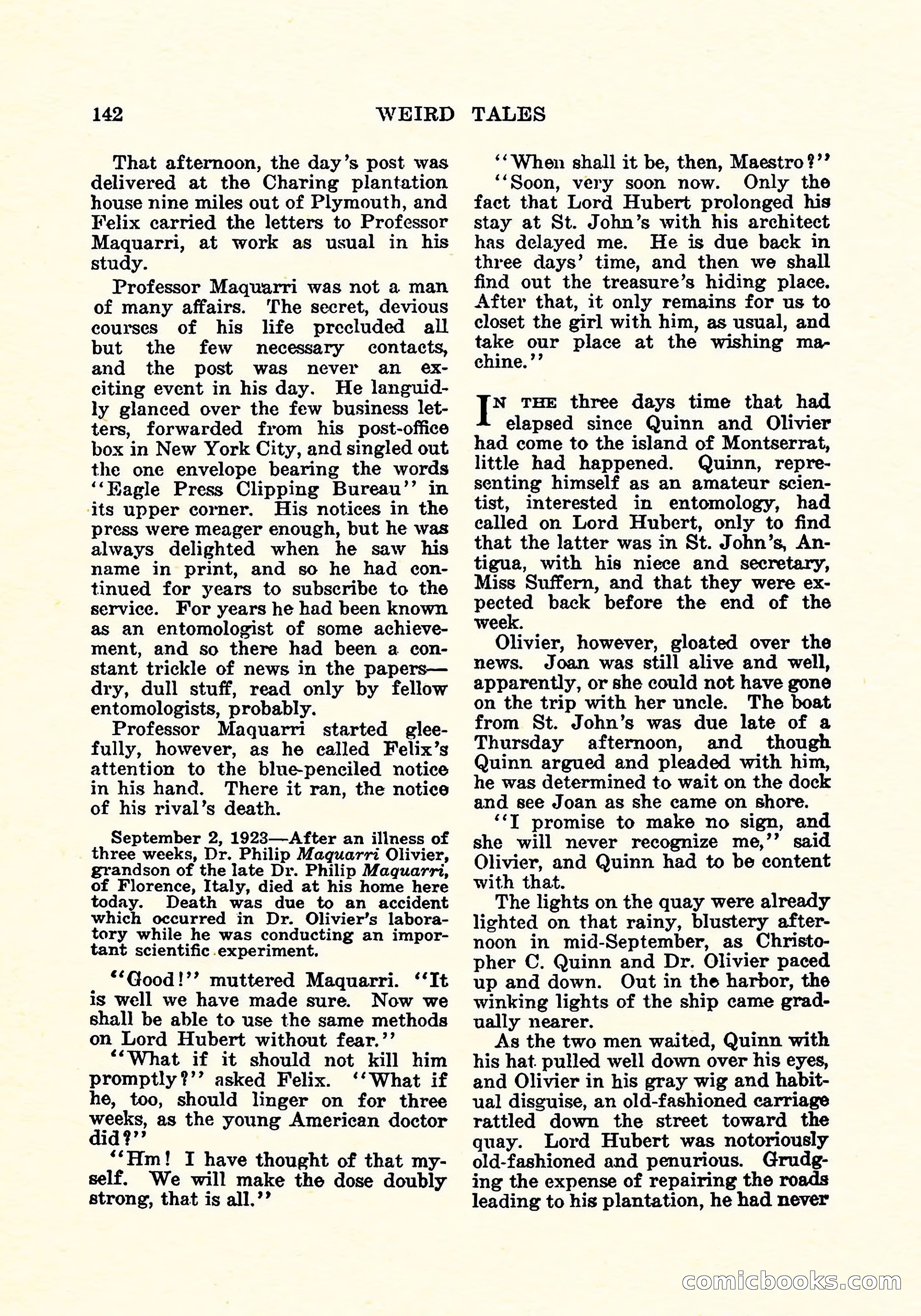 Weird Tales, Vol. 5, No. 3 — page 143 of 194