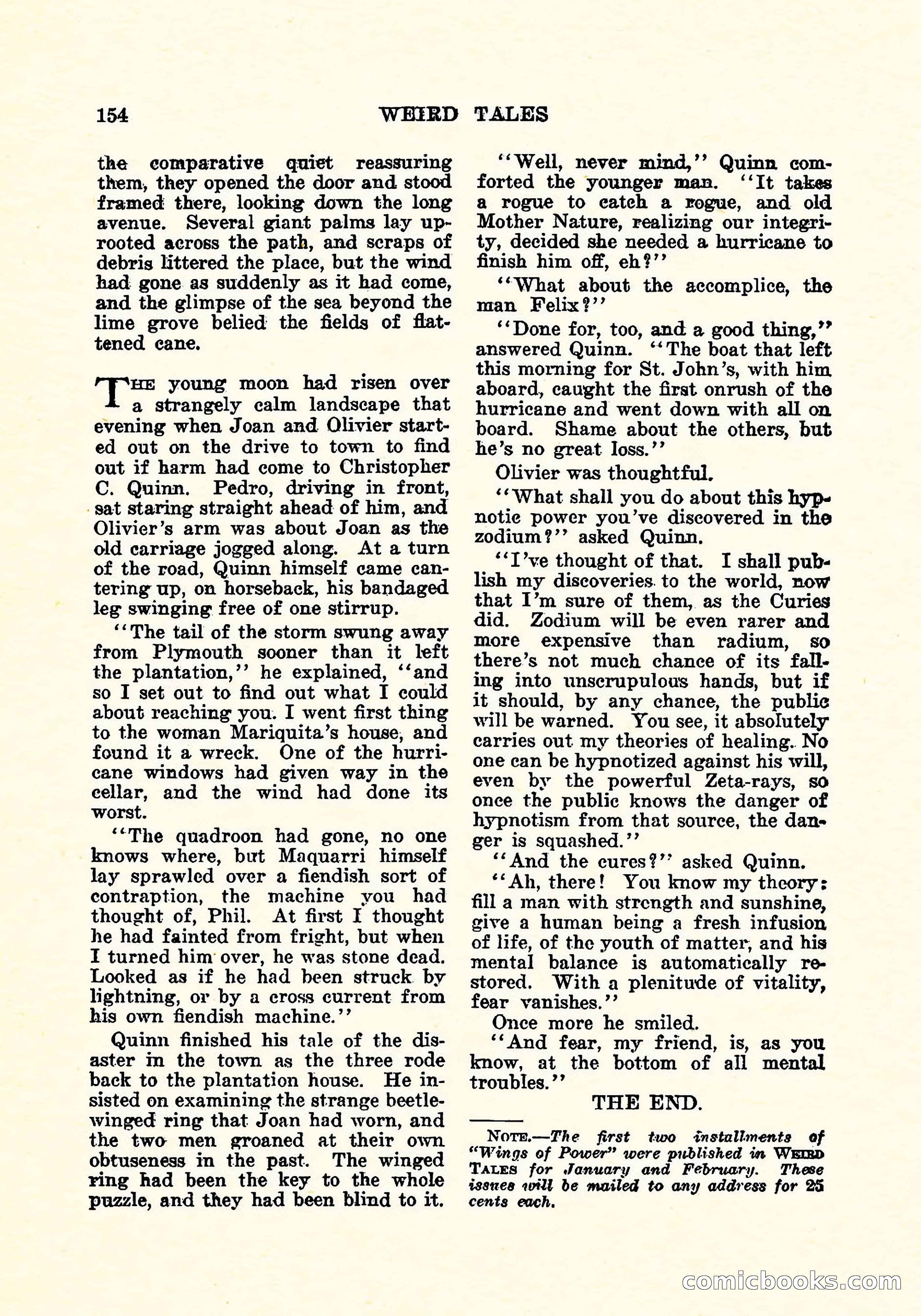 Weird Tales, Vol. 5, No. 3 — page 155 of 194