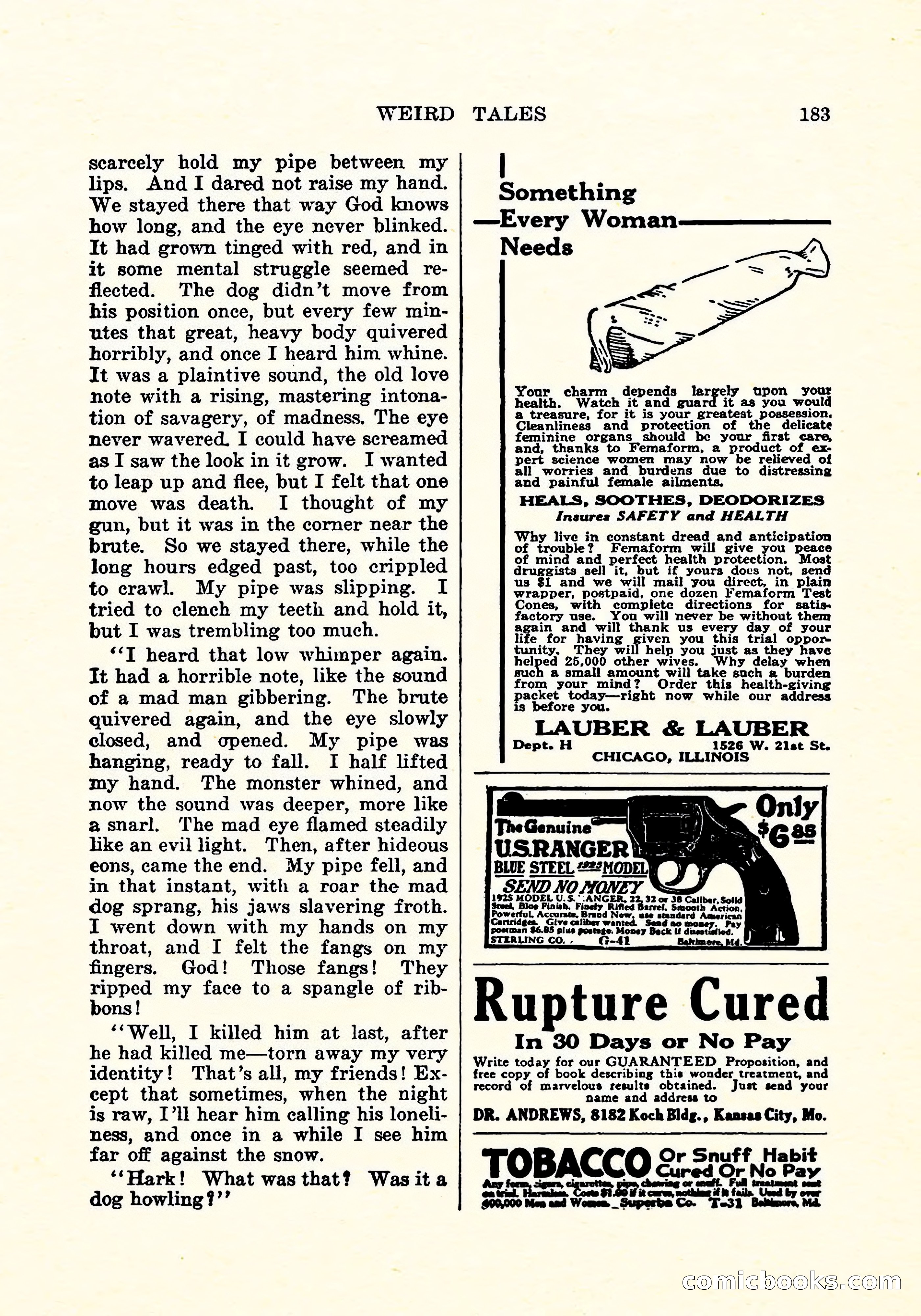 Weird Tales, Vol. 5, No. 3 — page 184 of 194