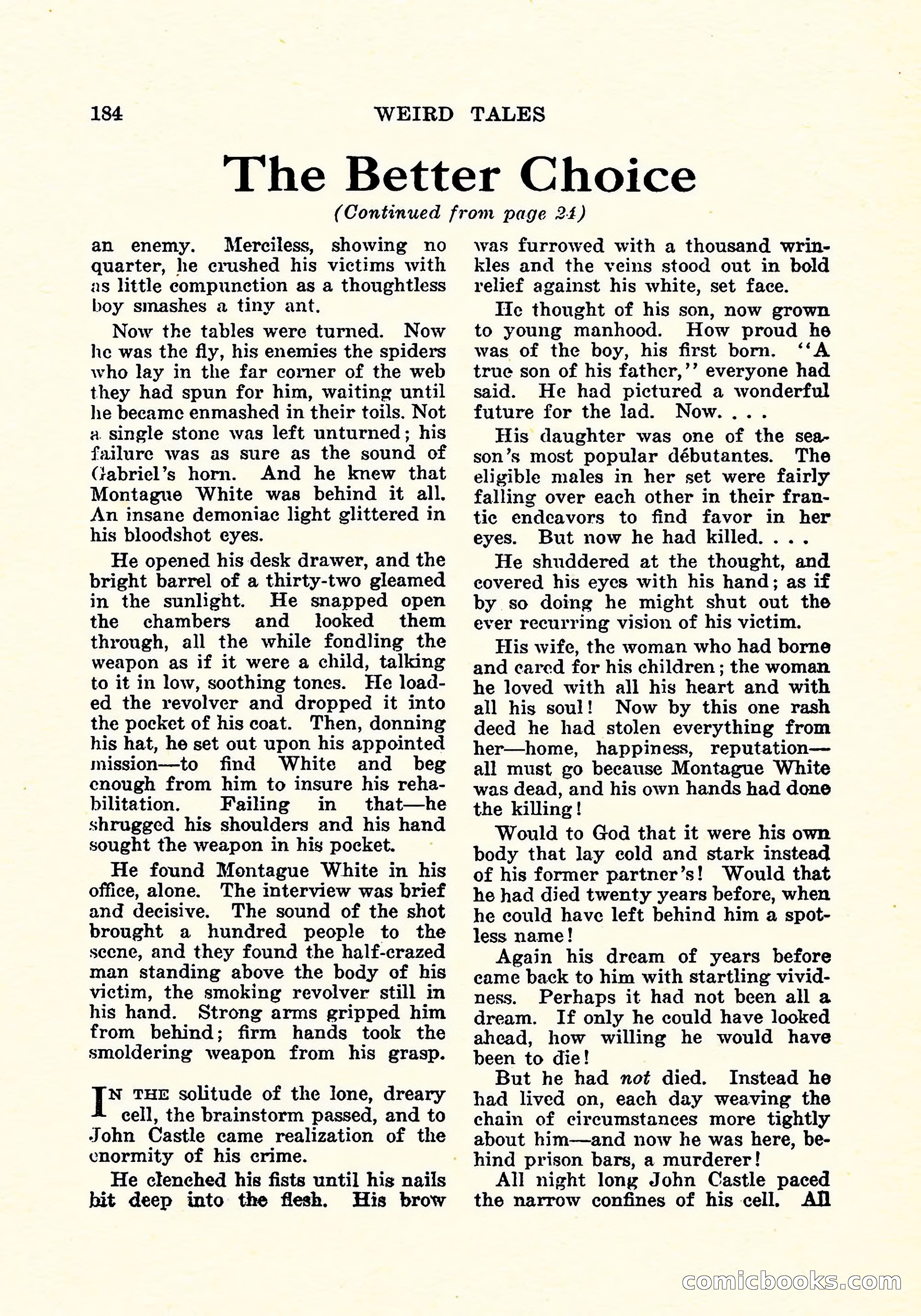 Weird Tales, Vol. 5, No. 3 — page 185 of 194