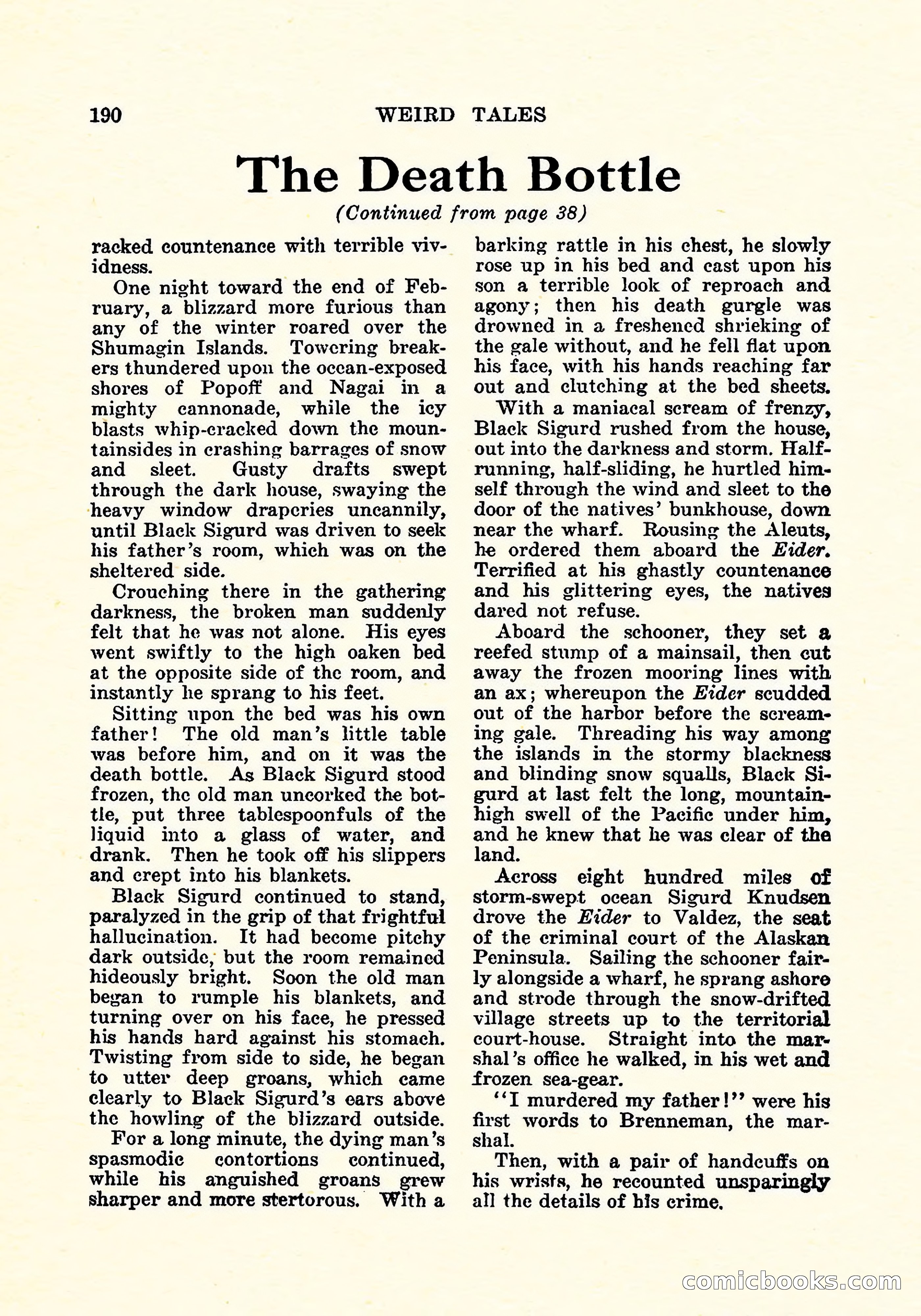 Weird Tales, Vol. 5, No. 3 — page 191 of 194