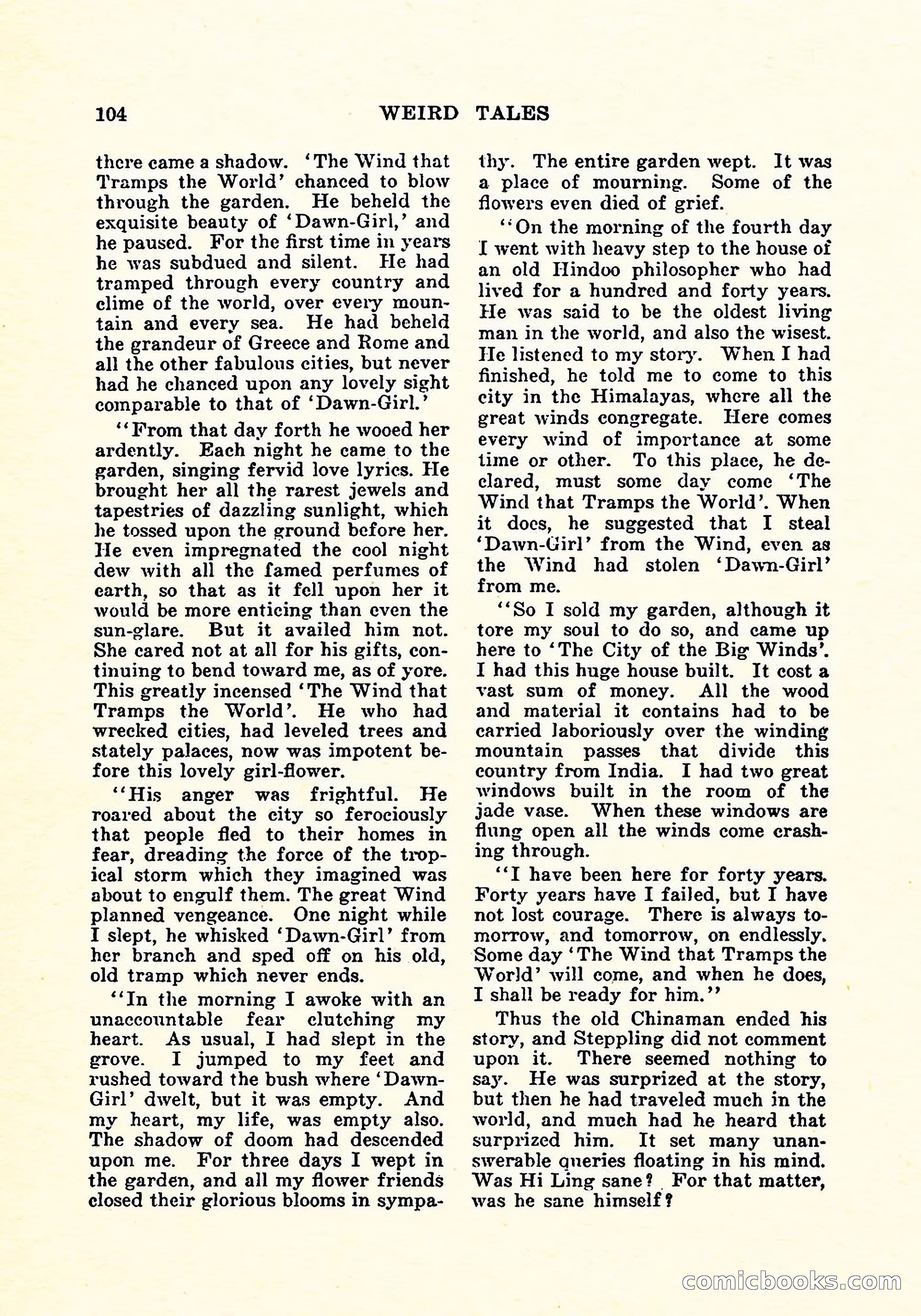 Weird Tales, Vol. 5, No. 4 — page 105 of 194