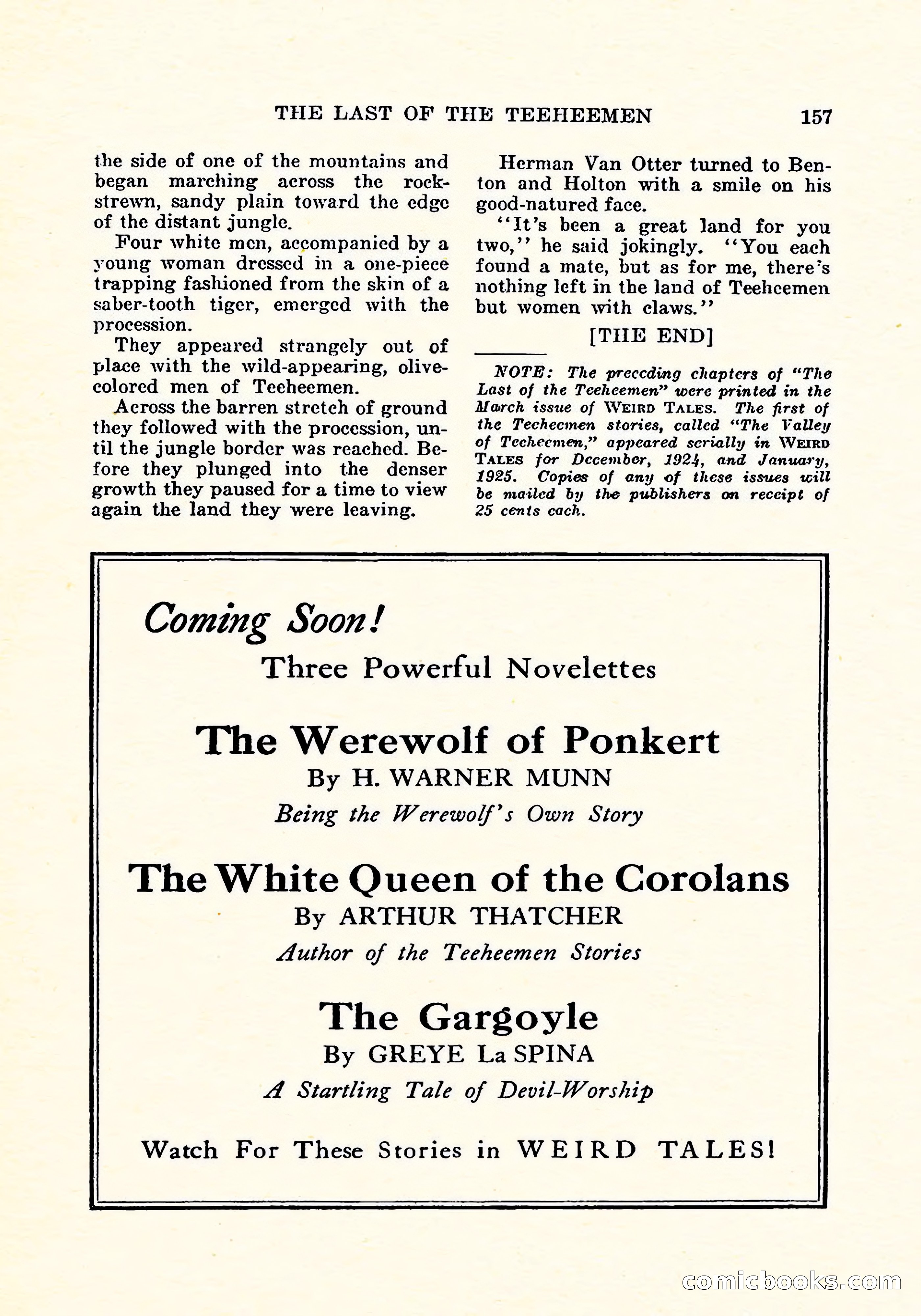 Weird Tales, Vol. 5, No. 4 — page 158 of 194