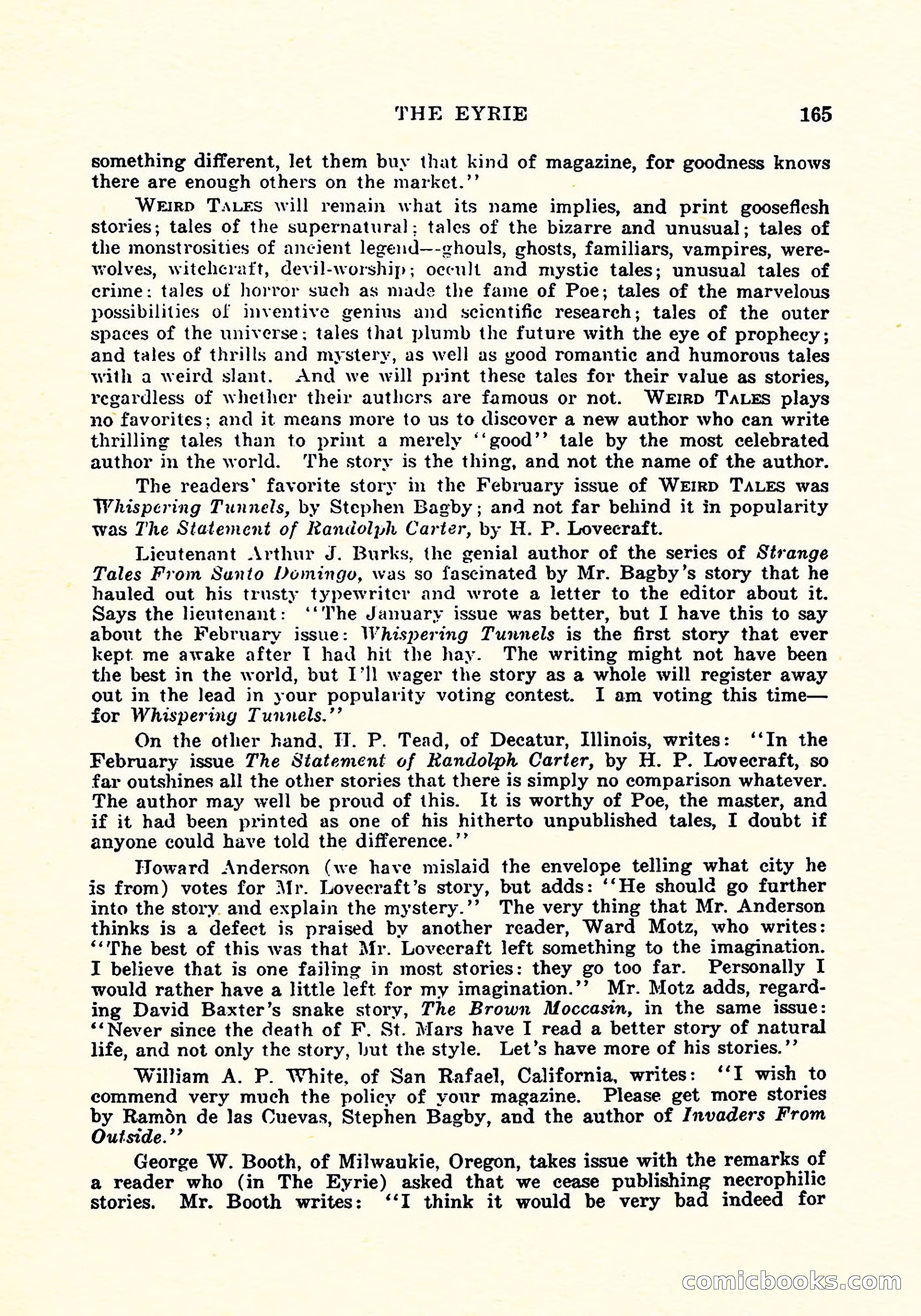 Weird Tales, Vol. 5, No. 4 — page 166 of 194