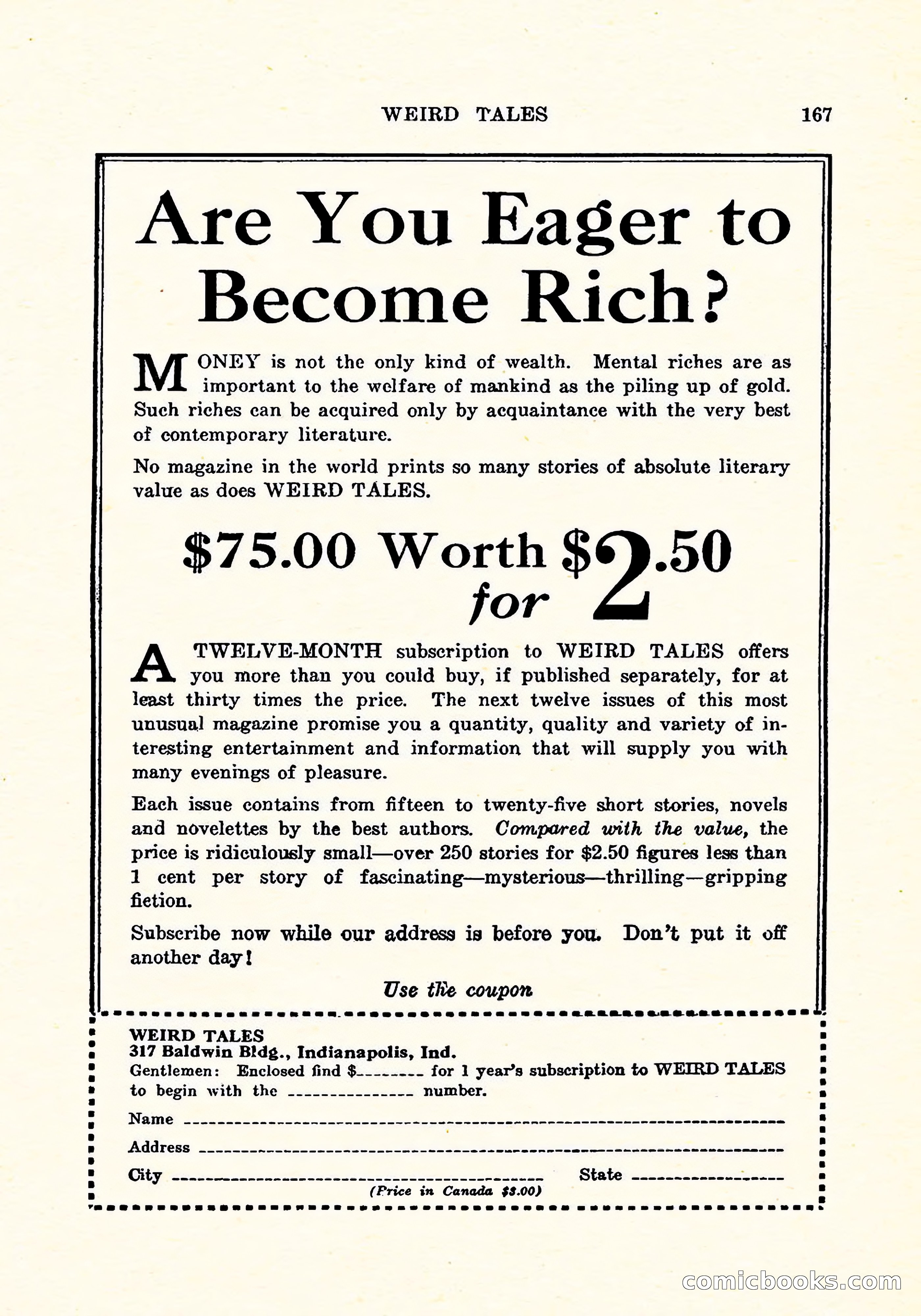 Weird Tales, Vol. 5, No. 4 — page 168 of 194