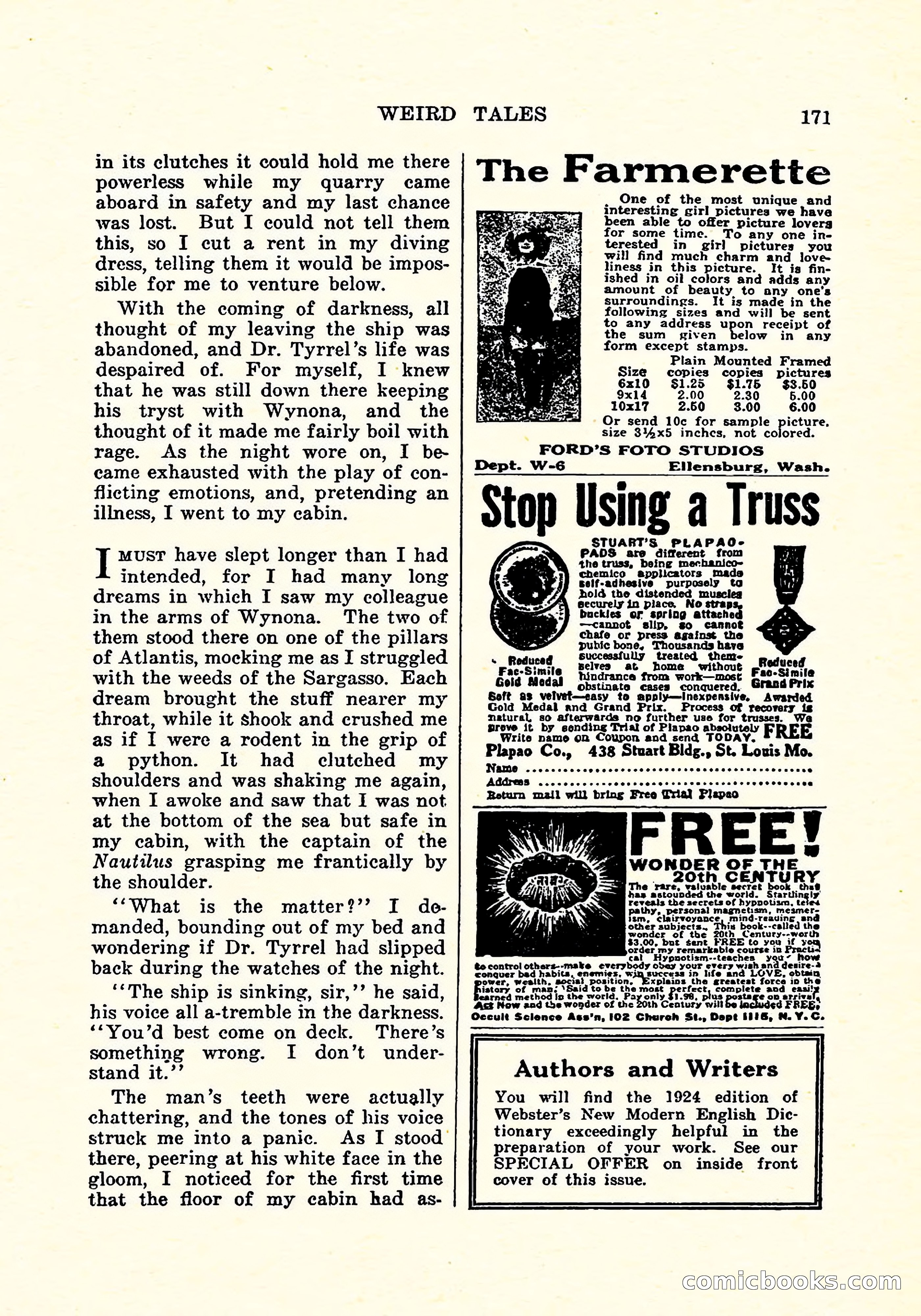 Weird Tales, Vol. 5, No. 4 — page 172 of 194