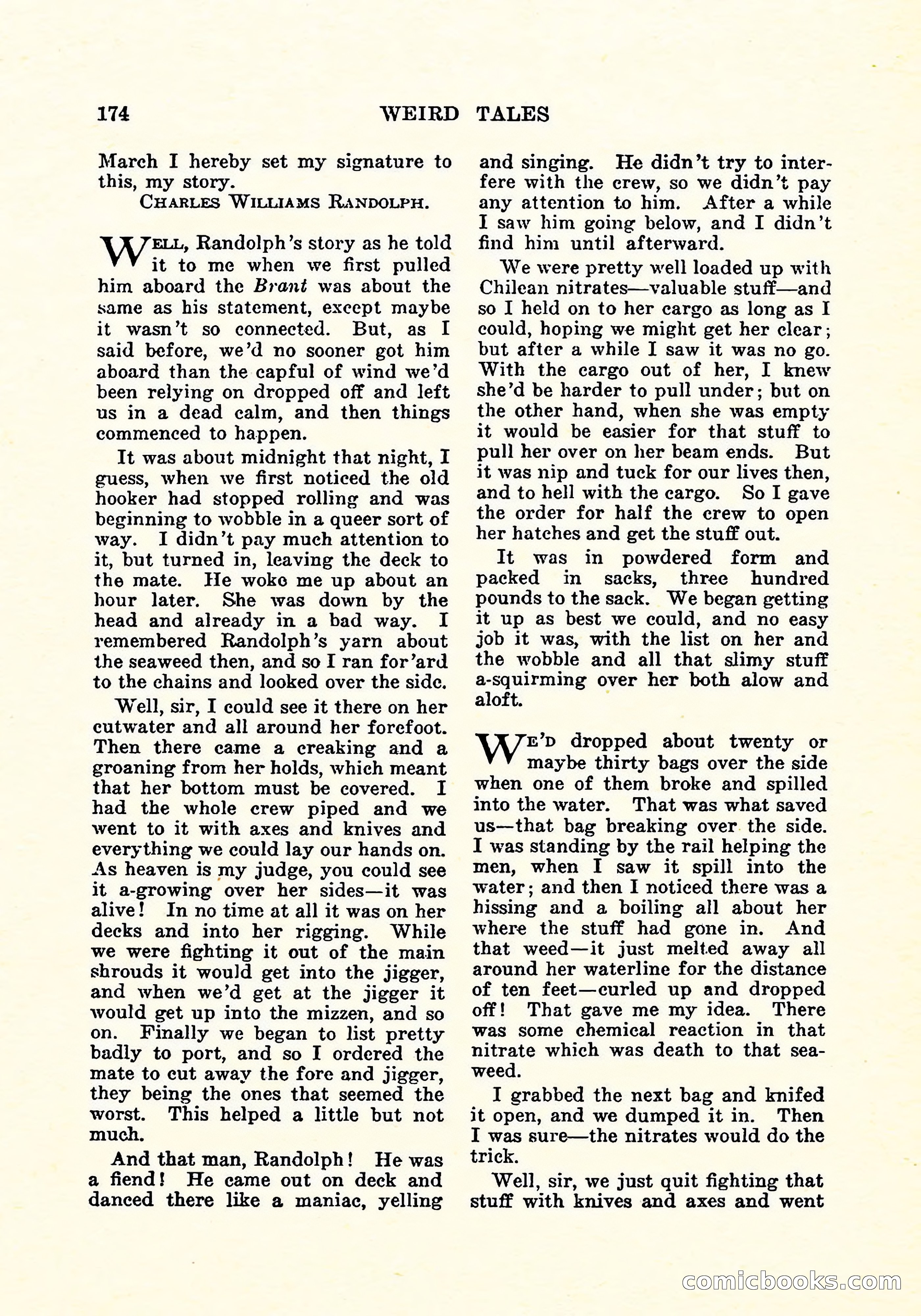 Weird Tales, Vol. 5, No. 4 — page 175 of 194