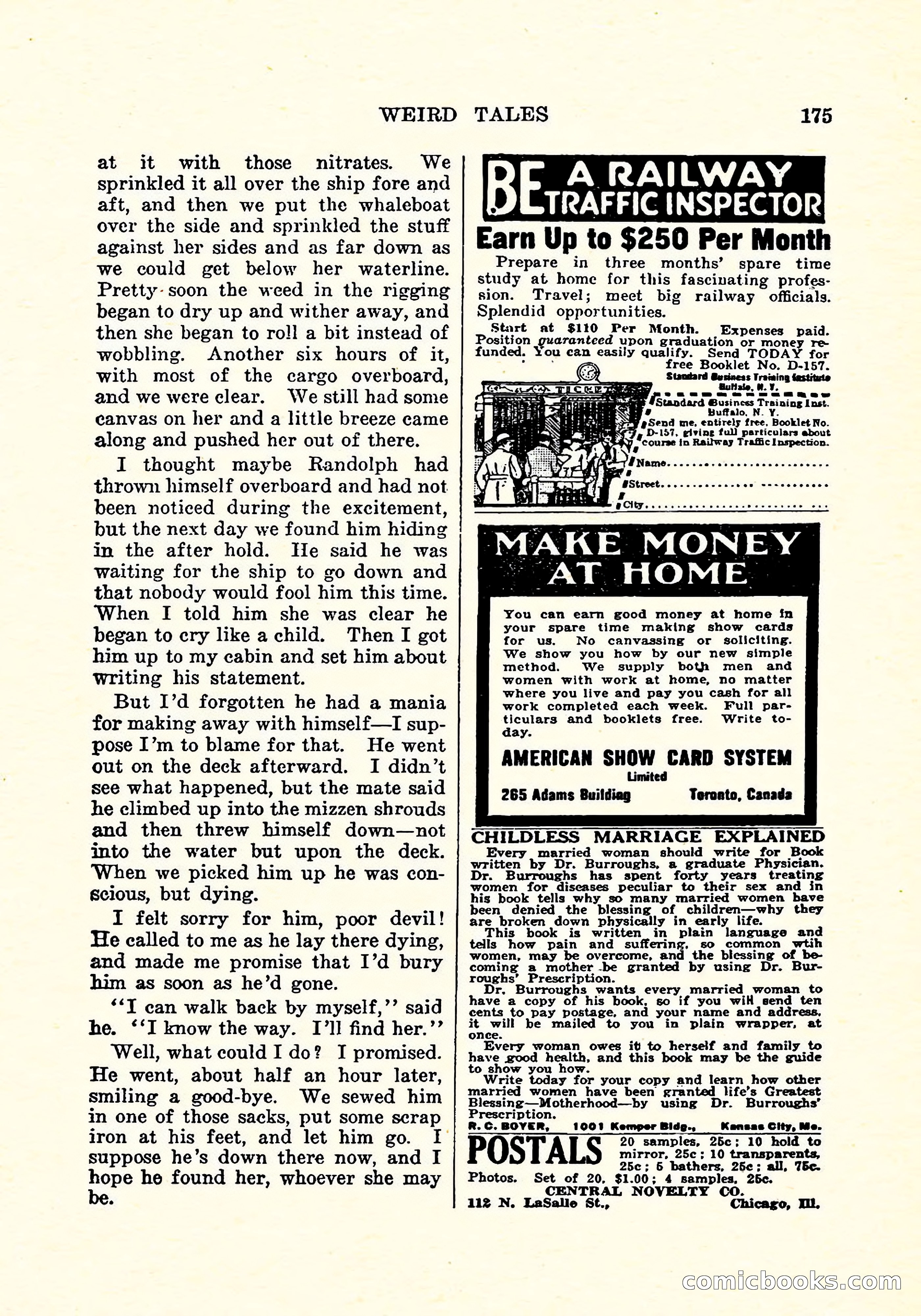 Weird Tales, Vol. 5, No. 4 — page 176 of 194