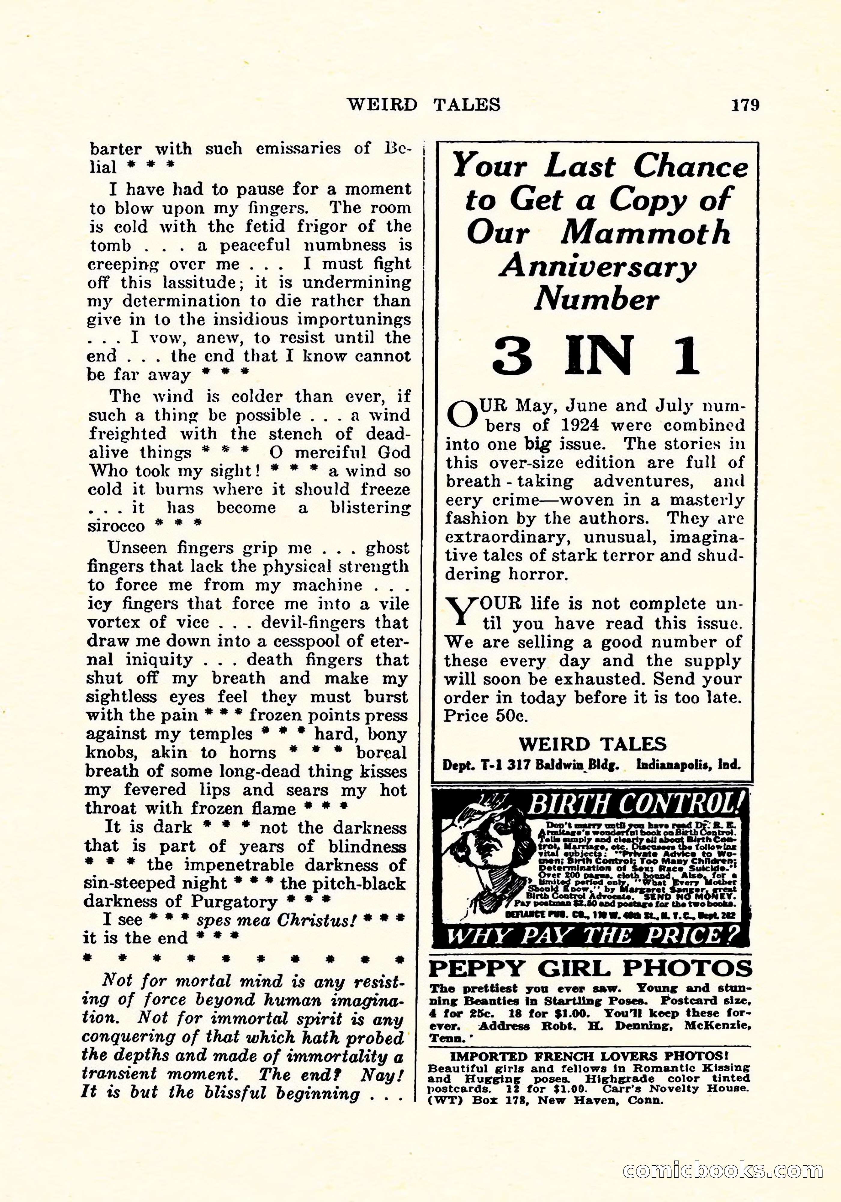 Weird Tales, Vol. 5, No. 4 — page 180 of 194
