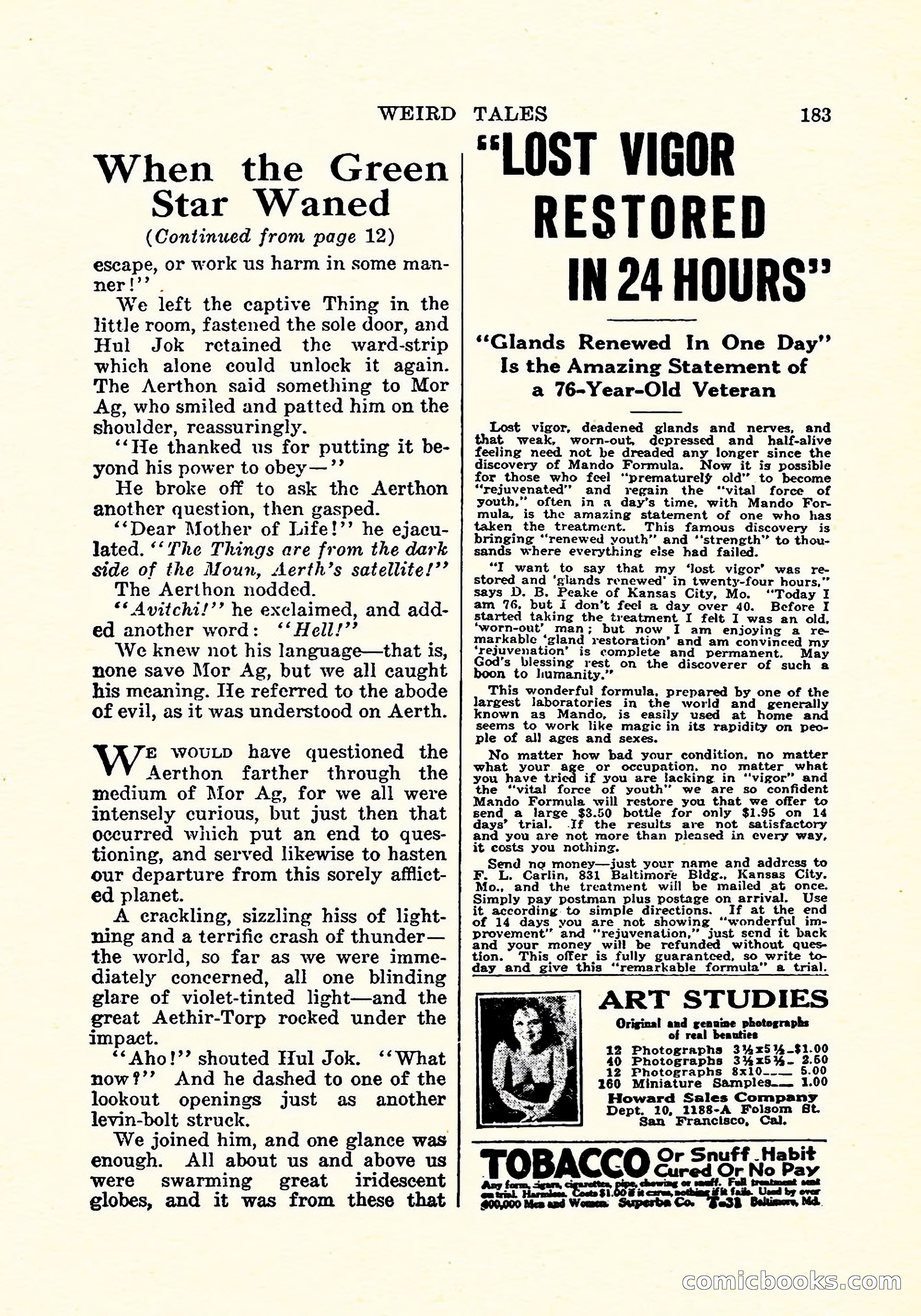 Weird Tales, Vol. 5, No. 4 — page 184 of 194