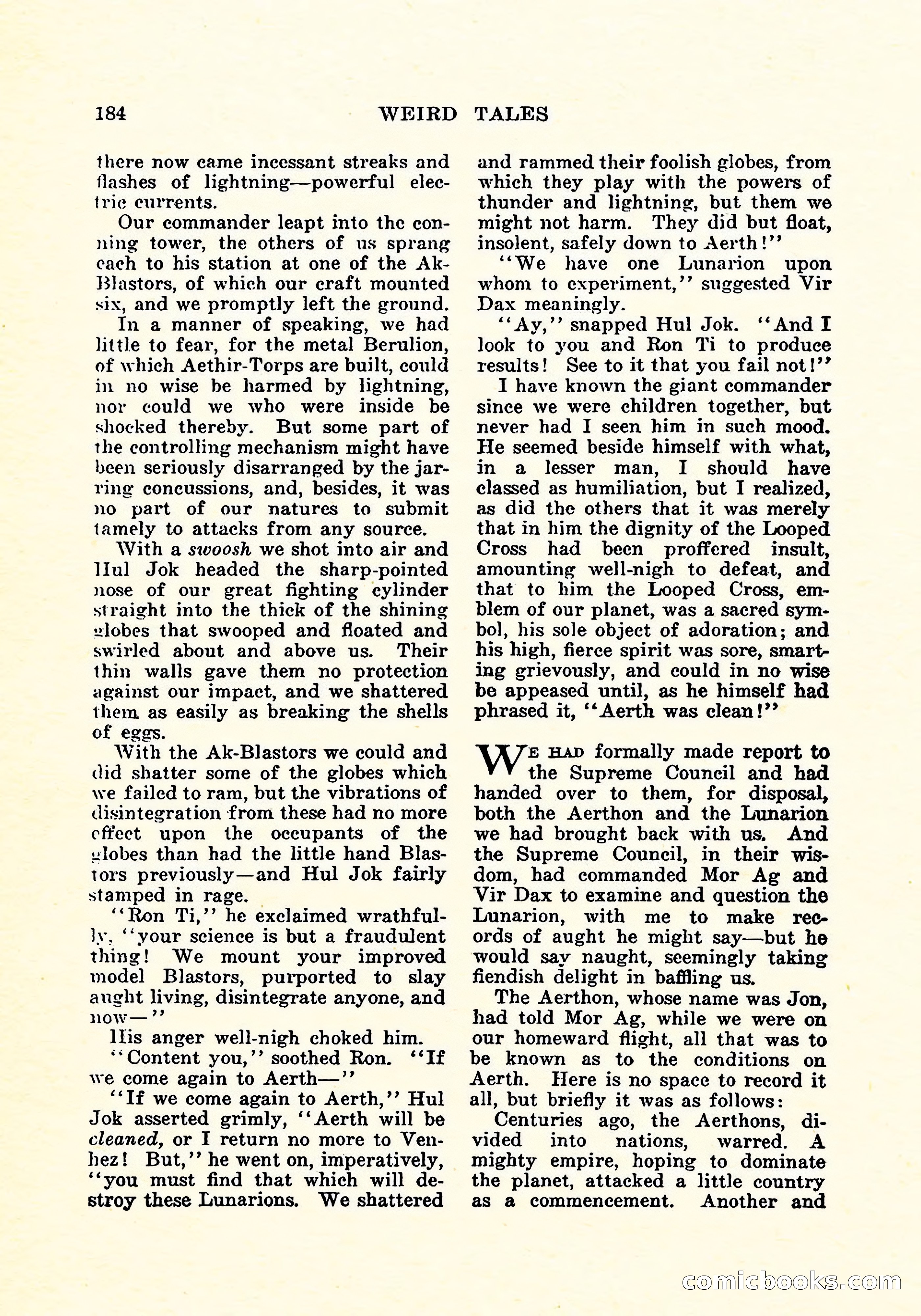Weird Tales, Vol. 5, No. 4 — page 185 of 194