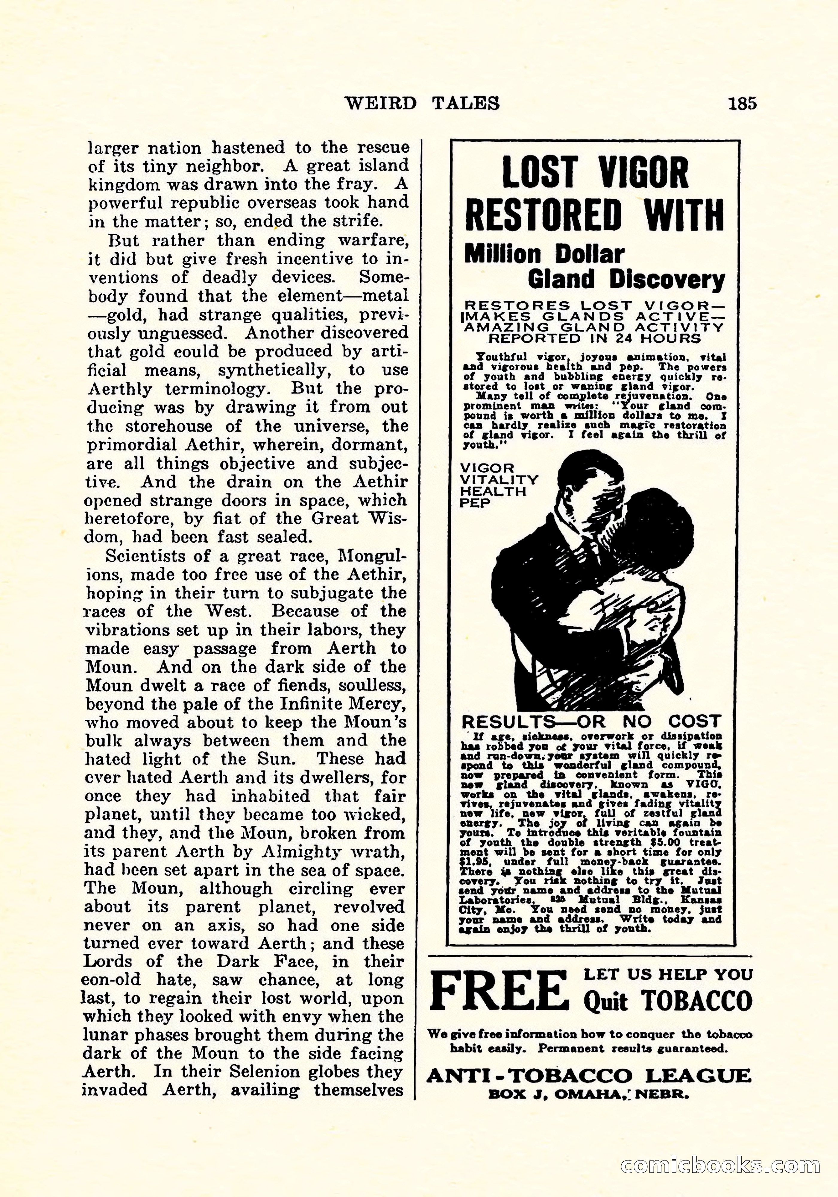 Weird Tales, Vol. 5, No. 4 — page 186 of 194