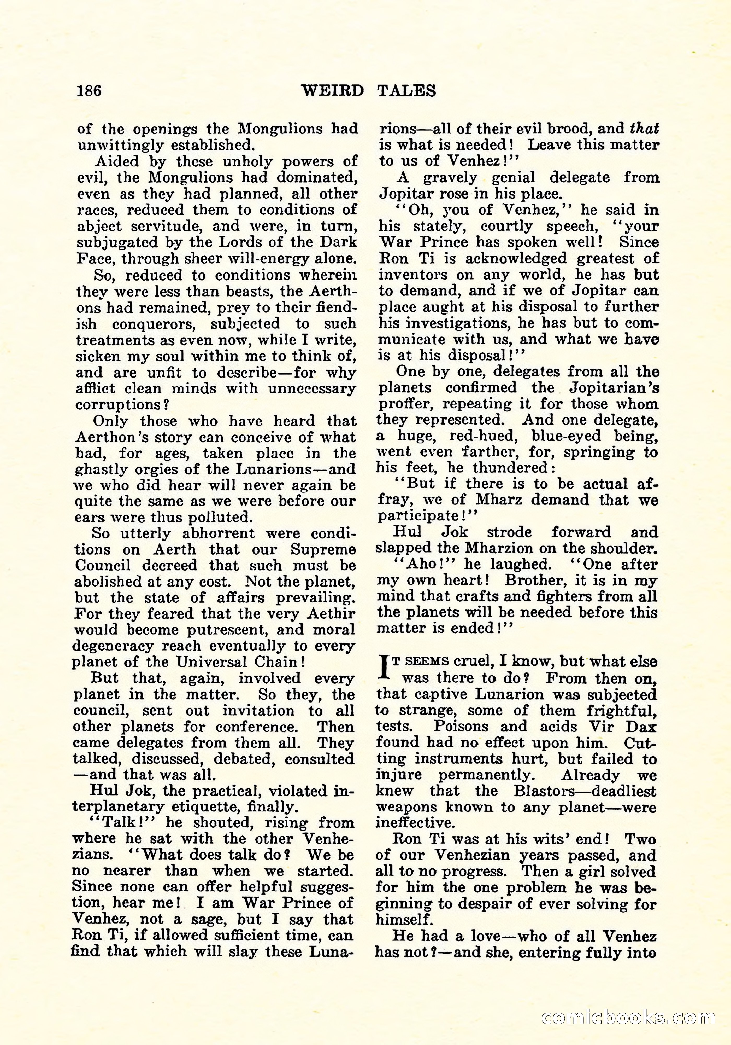 Weird Tales, Vol. 5, No. 4 — page 187 of 194