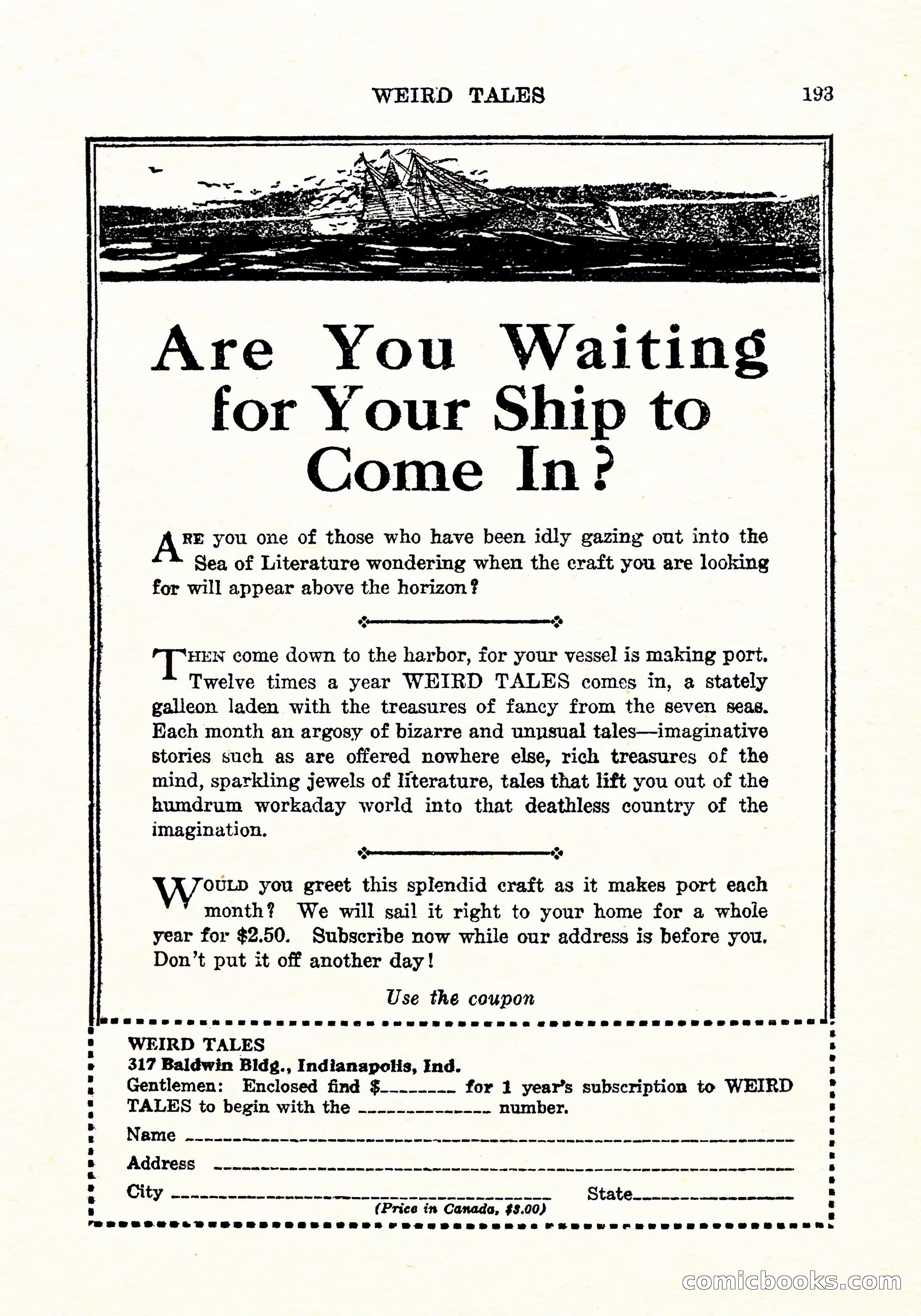Weird Tales, Vol. 5, No. 5 — page 2 of 146
