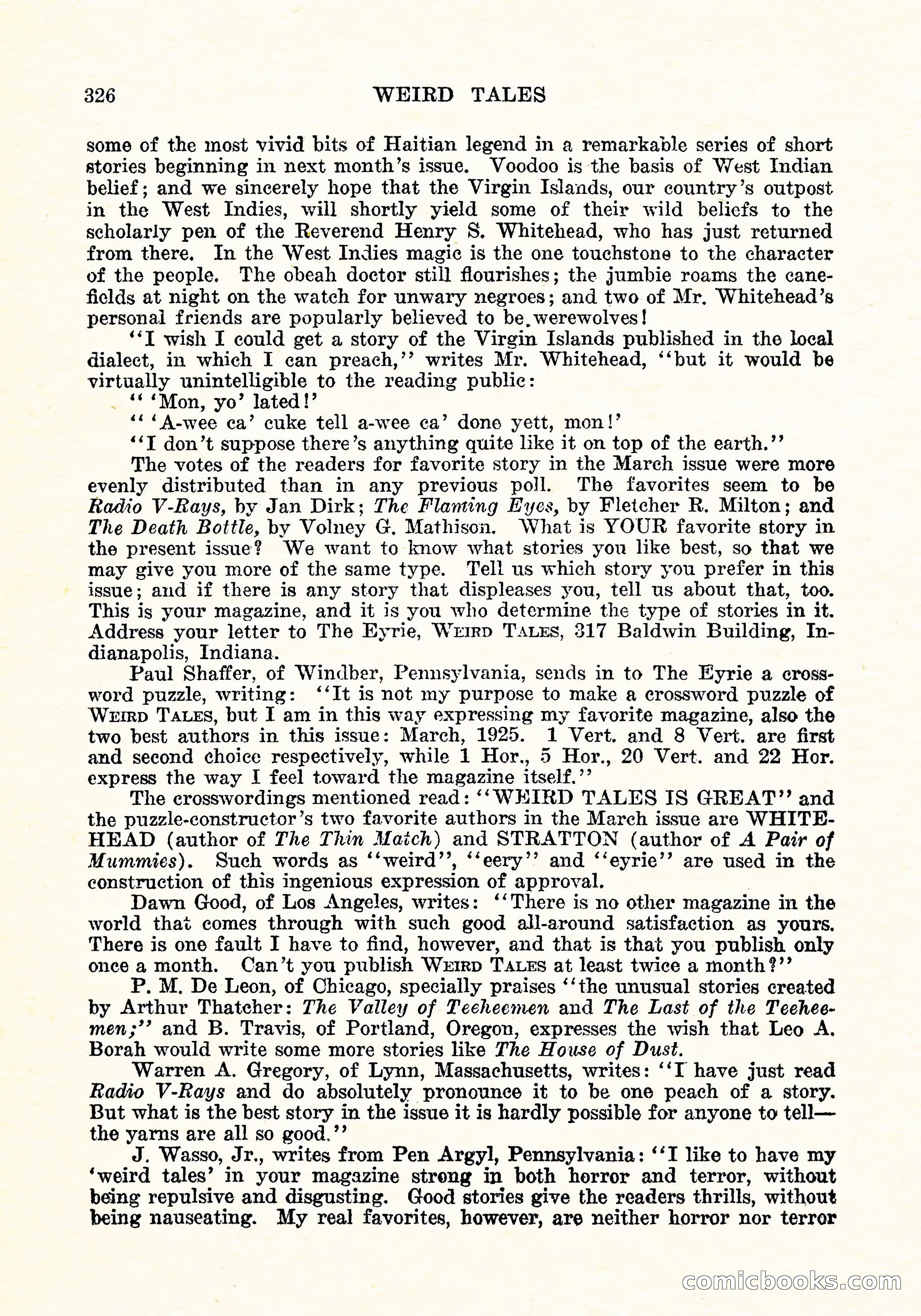 Weird Tales, Vol. 5, No. 5 — page 135 of 146