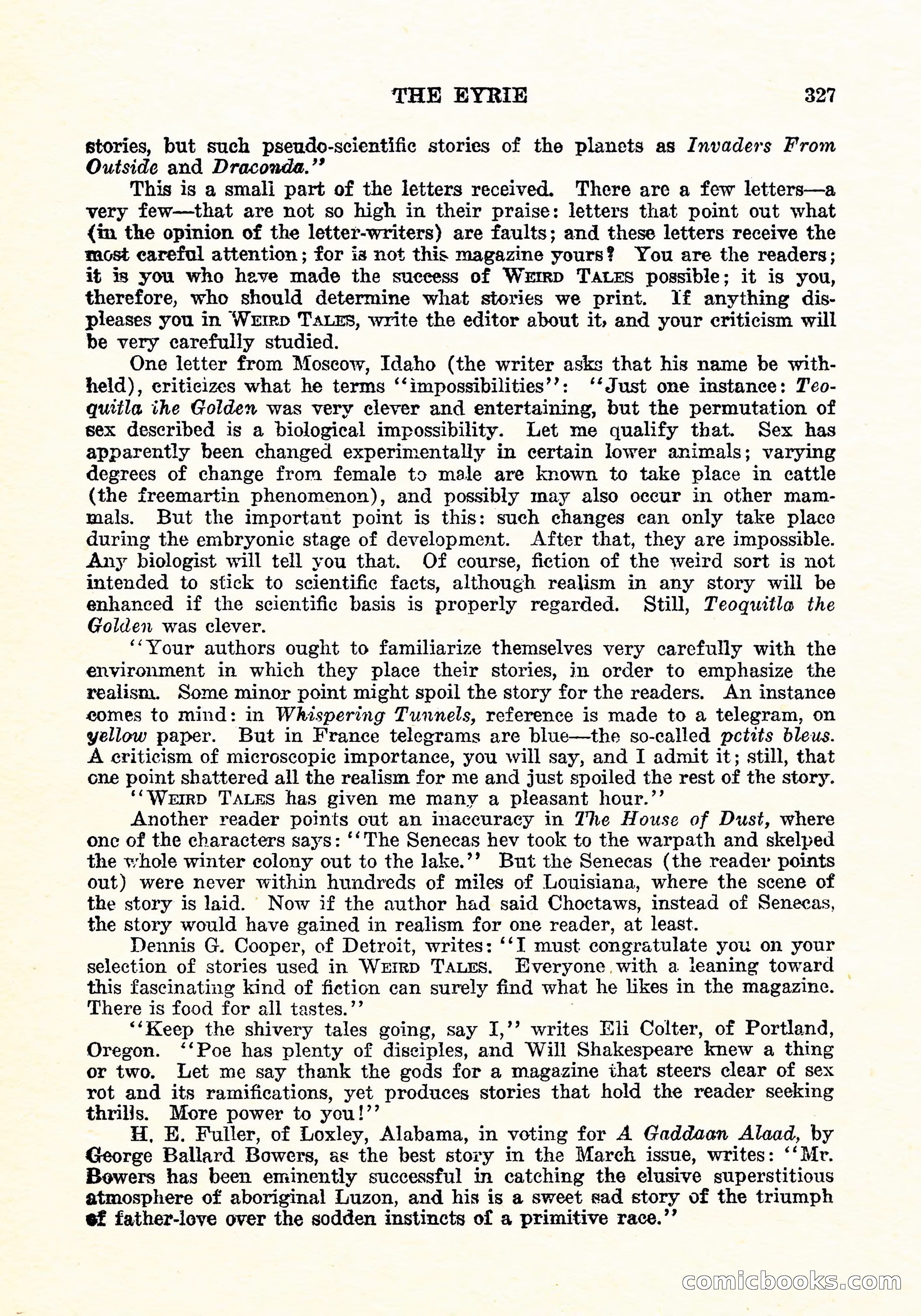 Weird Tales, Vol. 5, No. 5 — page 136 of 146