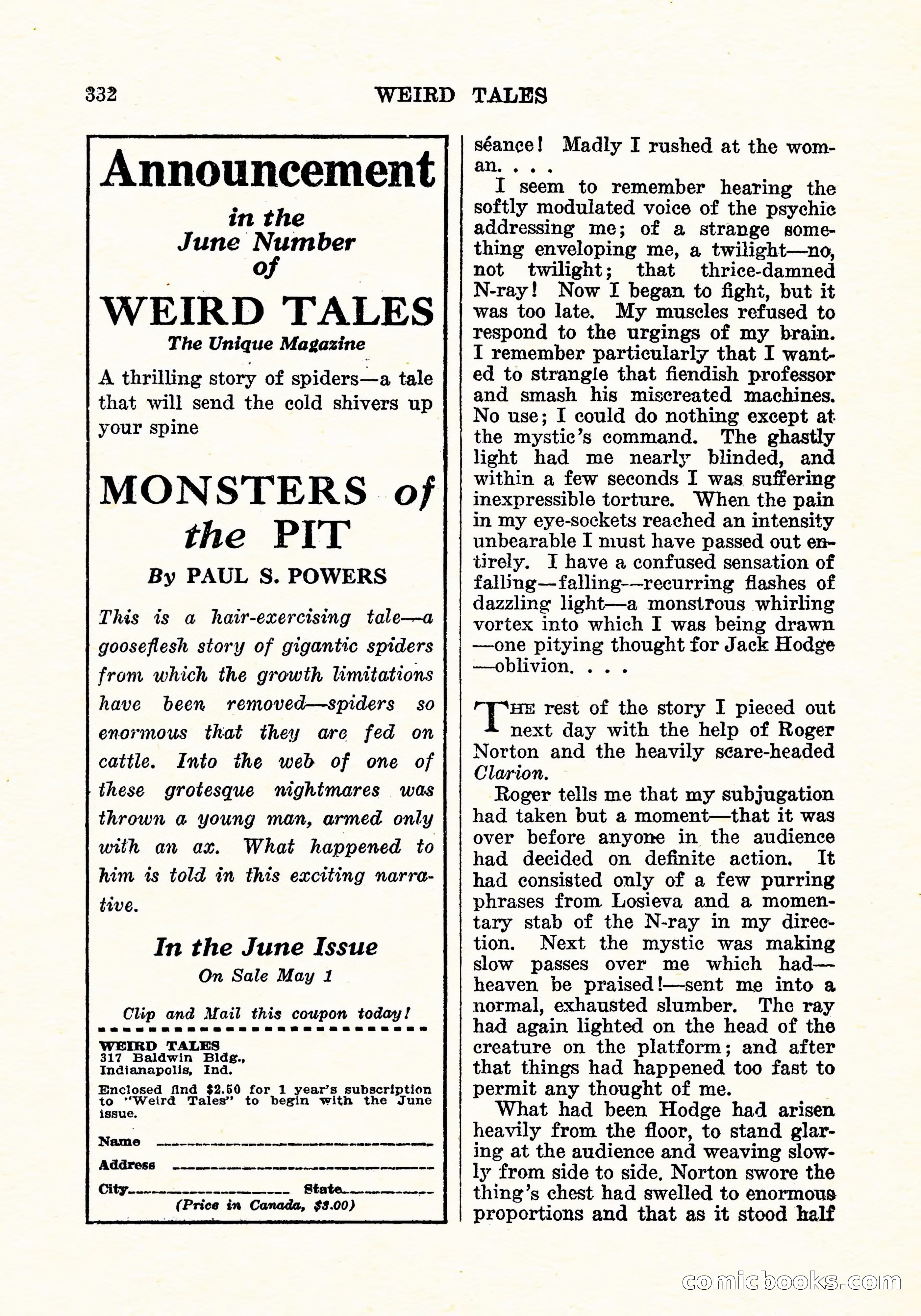 Weird Tales, Vol. 5, No. 5 — page 141 of 146