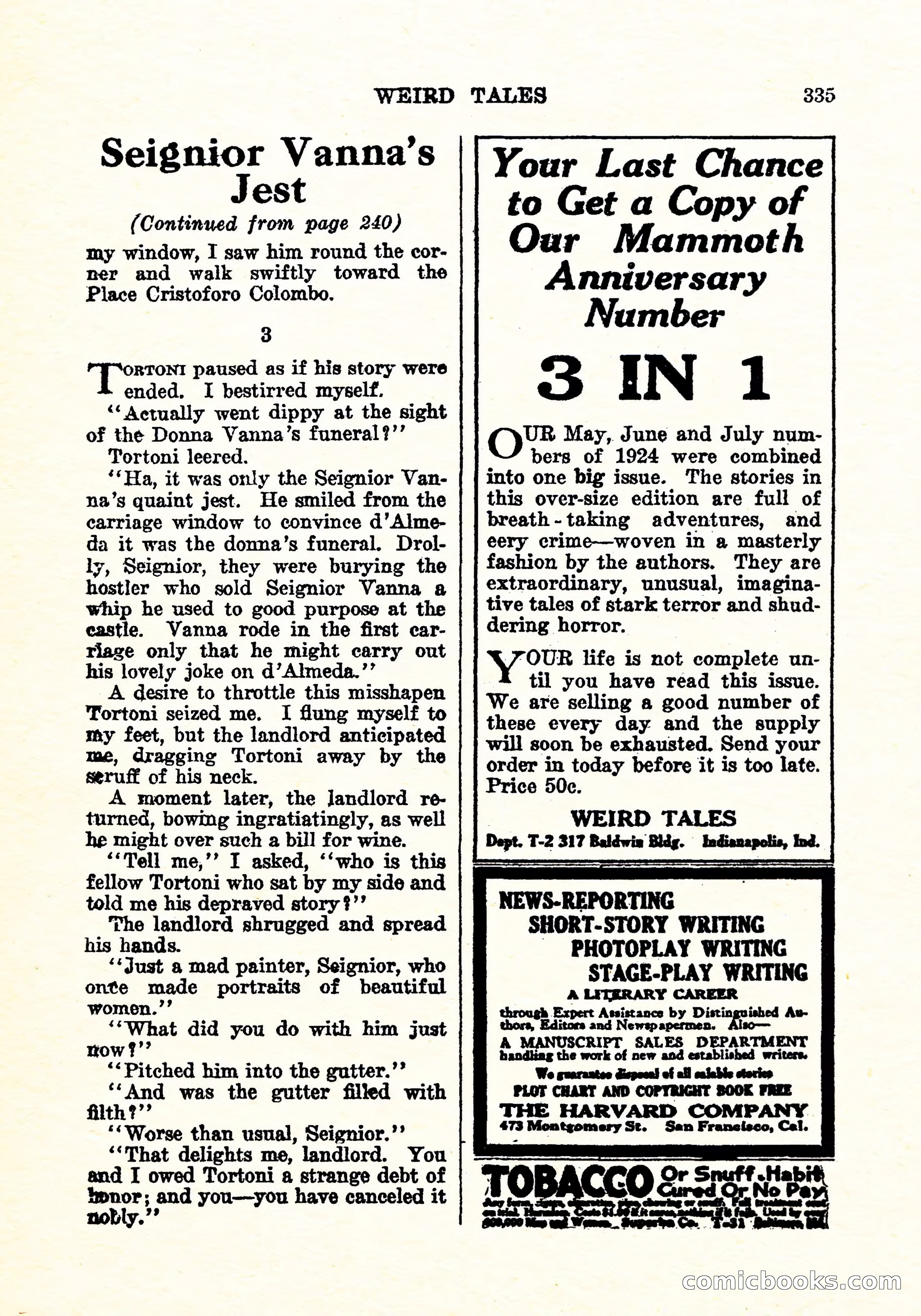 Weird Tales, Vol. 5, No. 5 — page 144 of 146