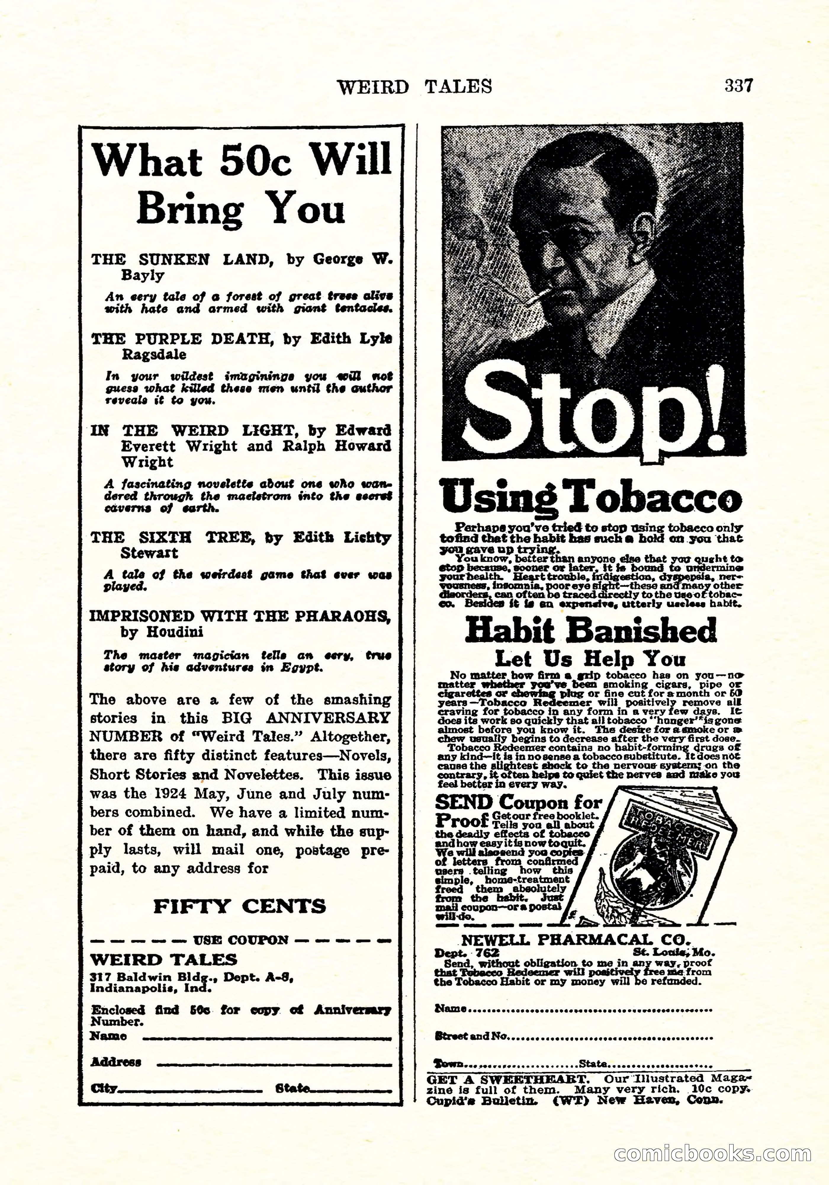 Weird Tales, Vol. 5, No. 6 — page 2 of 146
