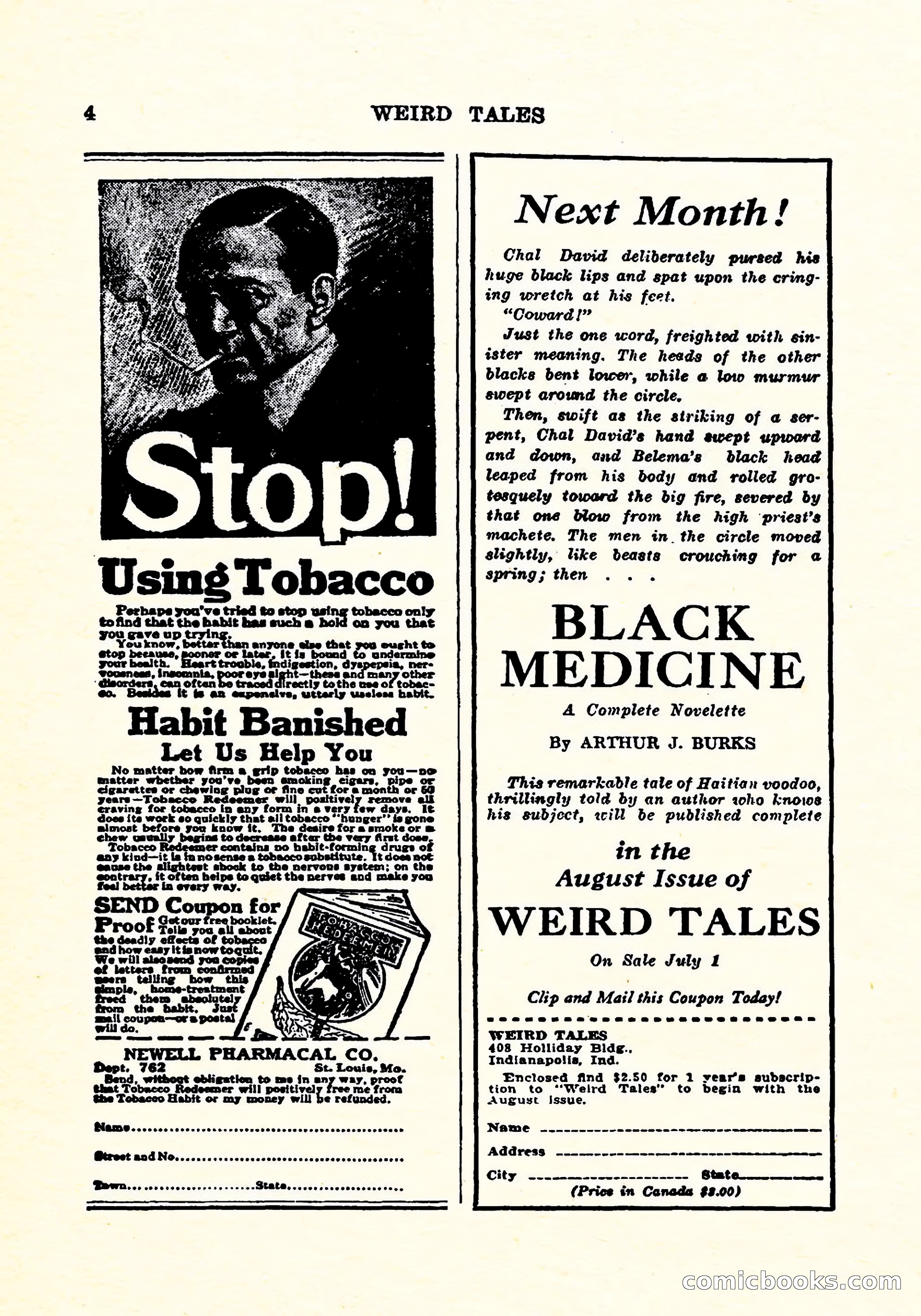 Weird Tales, July 1925 — page 5 of 146