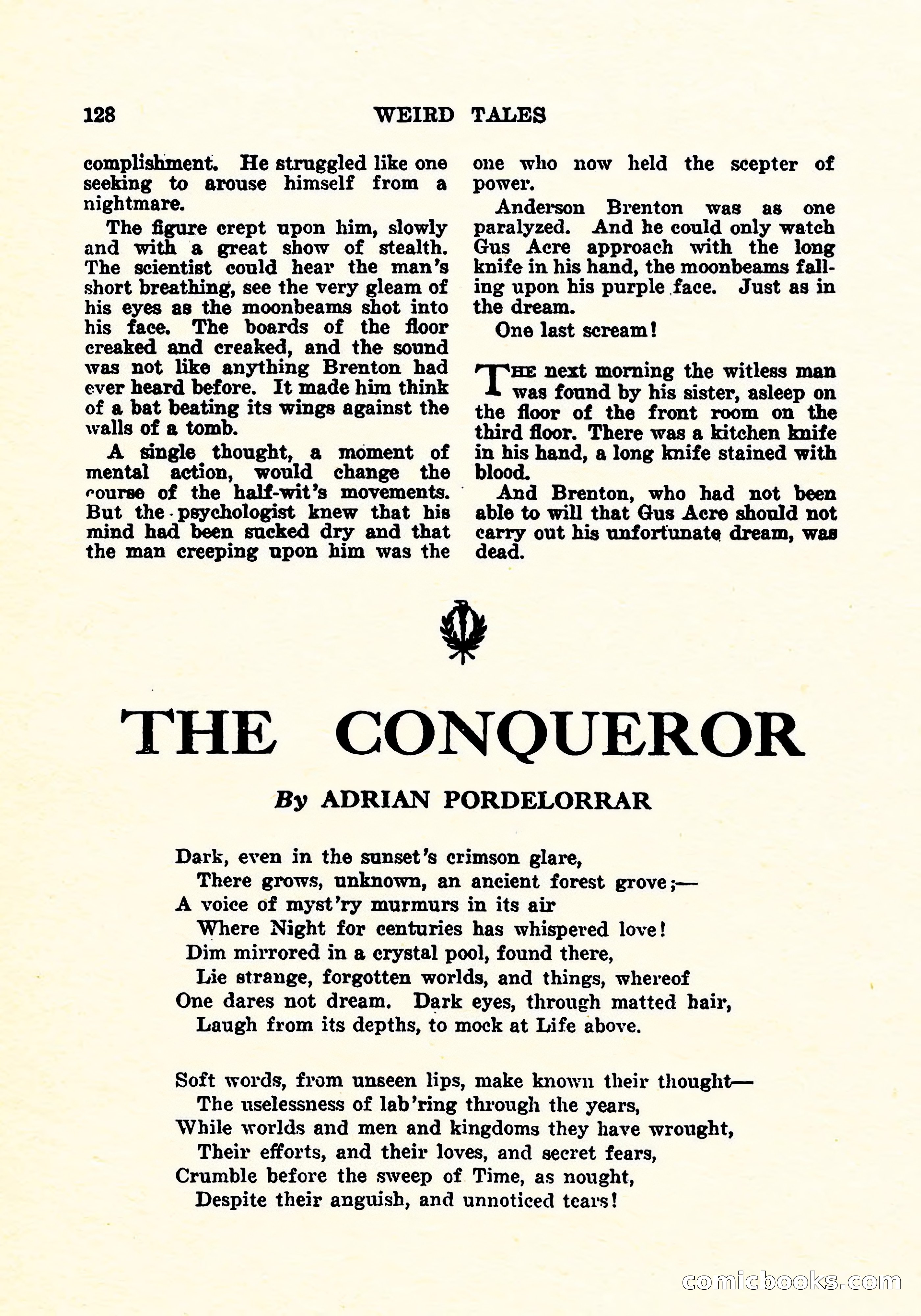 Weird Tales, July 1925 — page 129 of 146