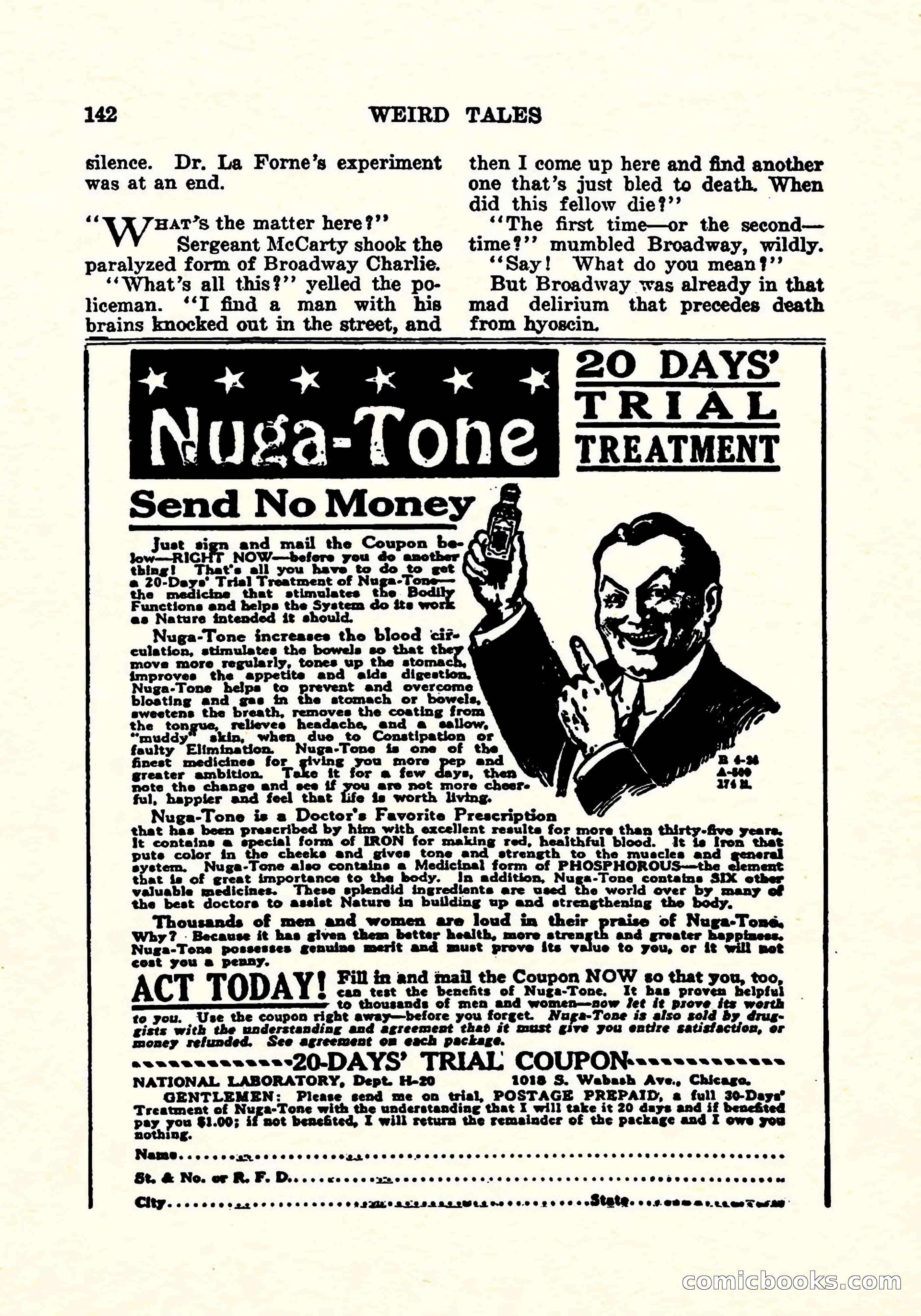 Weird Tales, July 1925 — page 143 of 146
