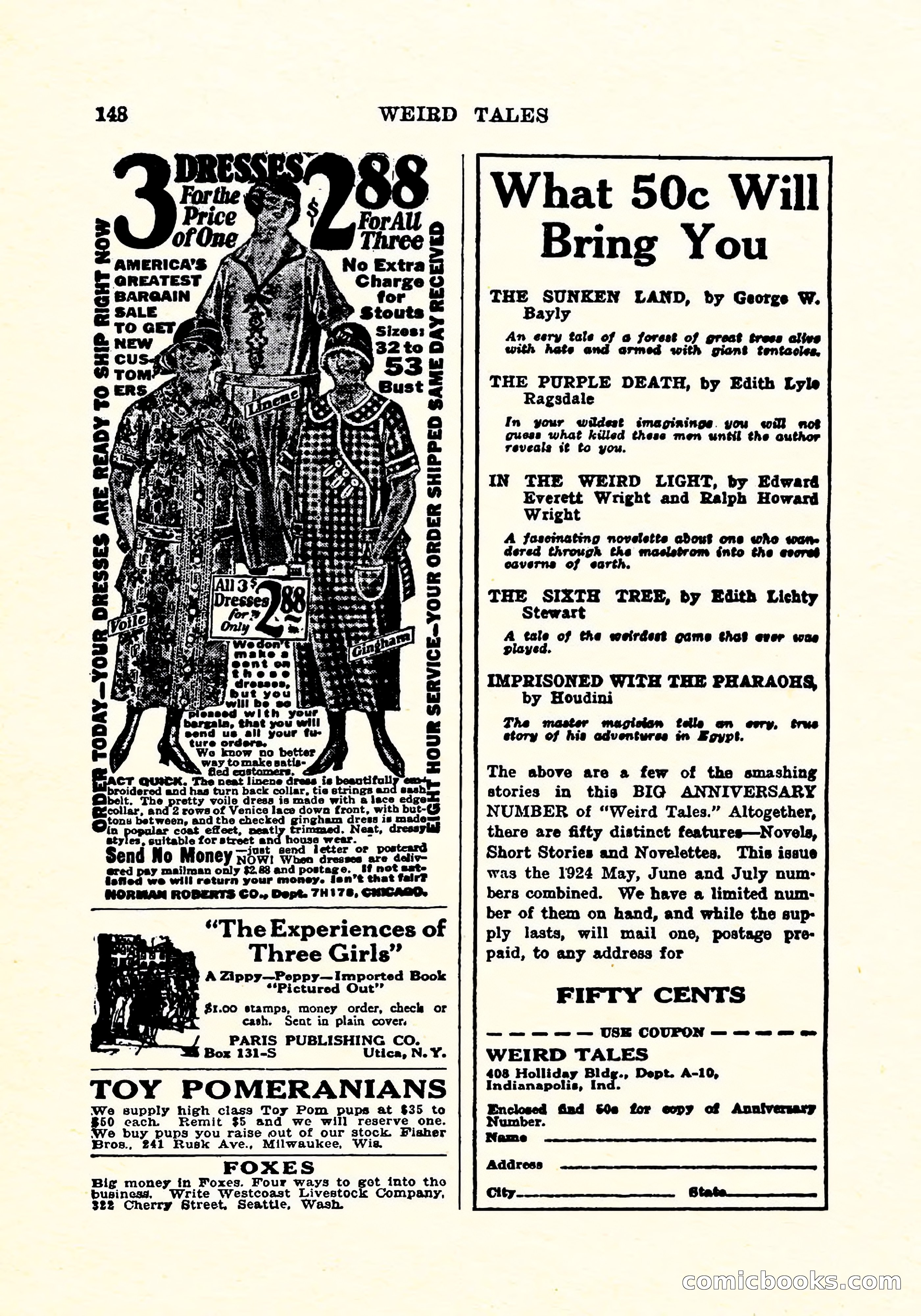 Weird Tales, Vol. 6, No. 2 — page 5 of 146