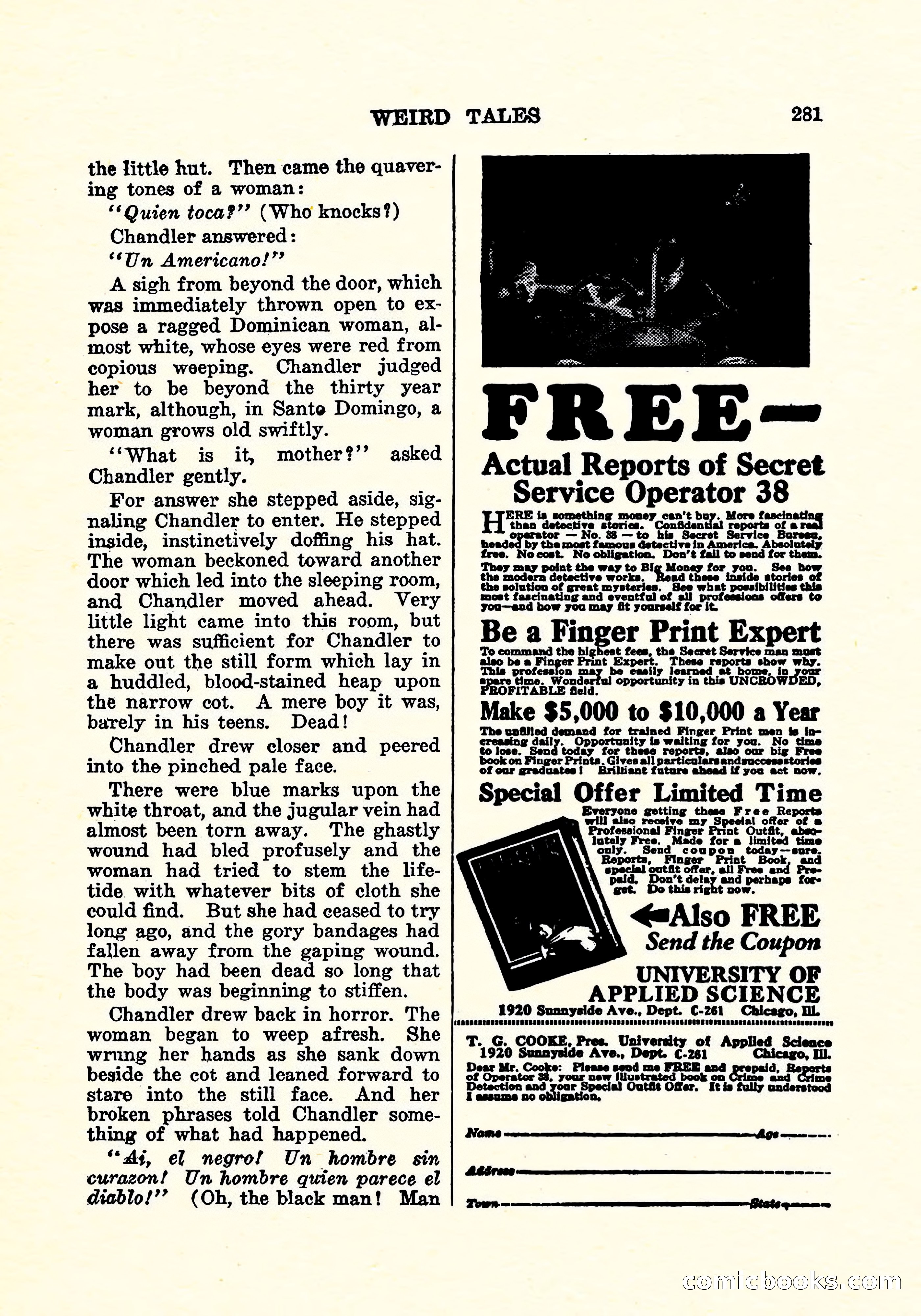 Weird Tales, Vol. 6, No. 2 — page 138 of 146
