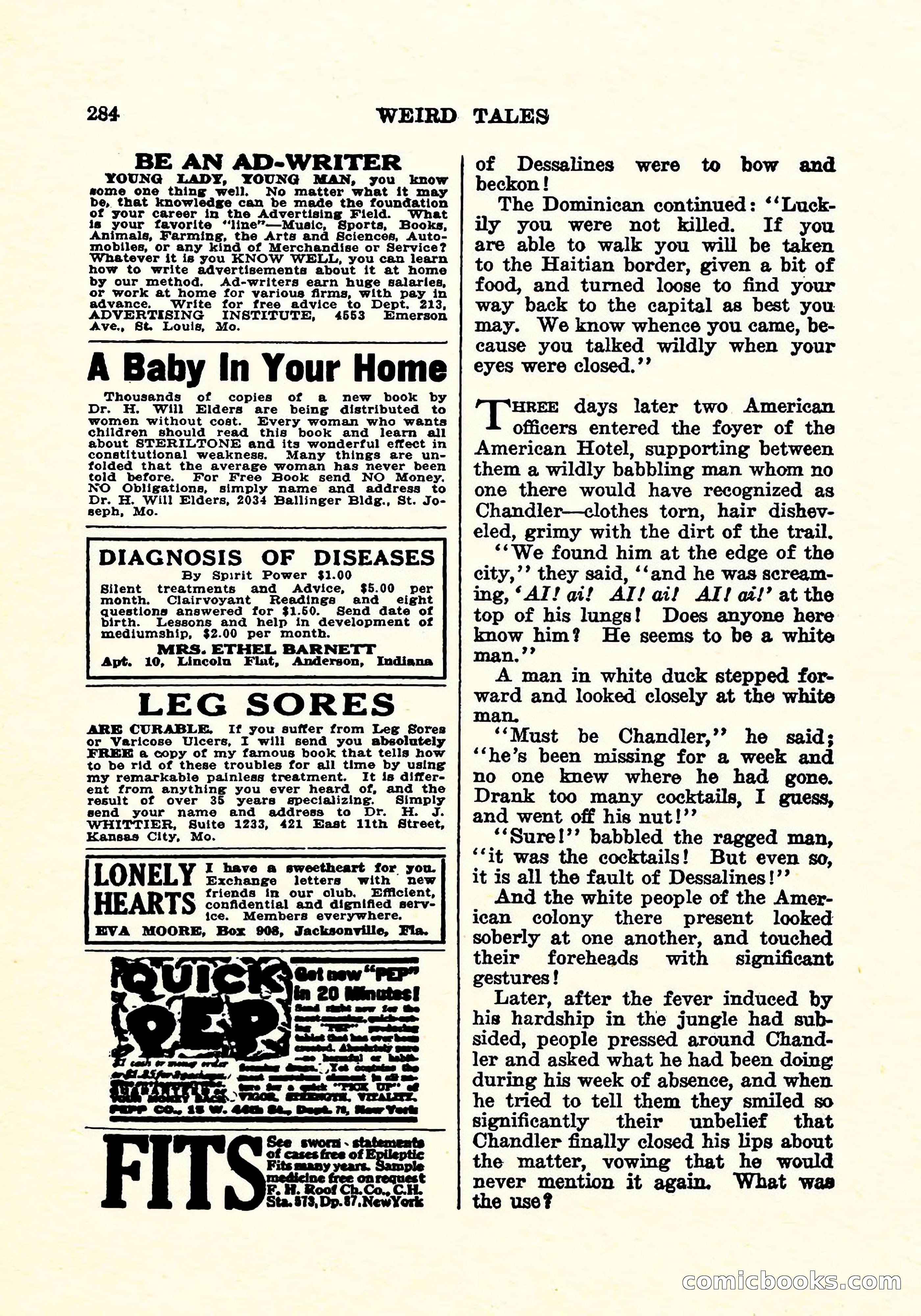 Weird Tales, Vol. 6, No. 2 — page 141 of 146