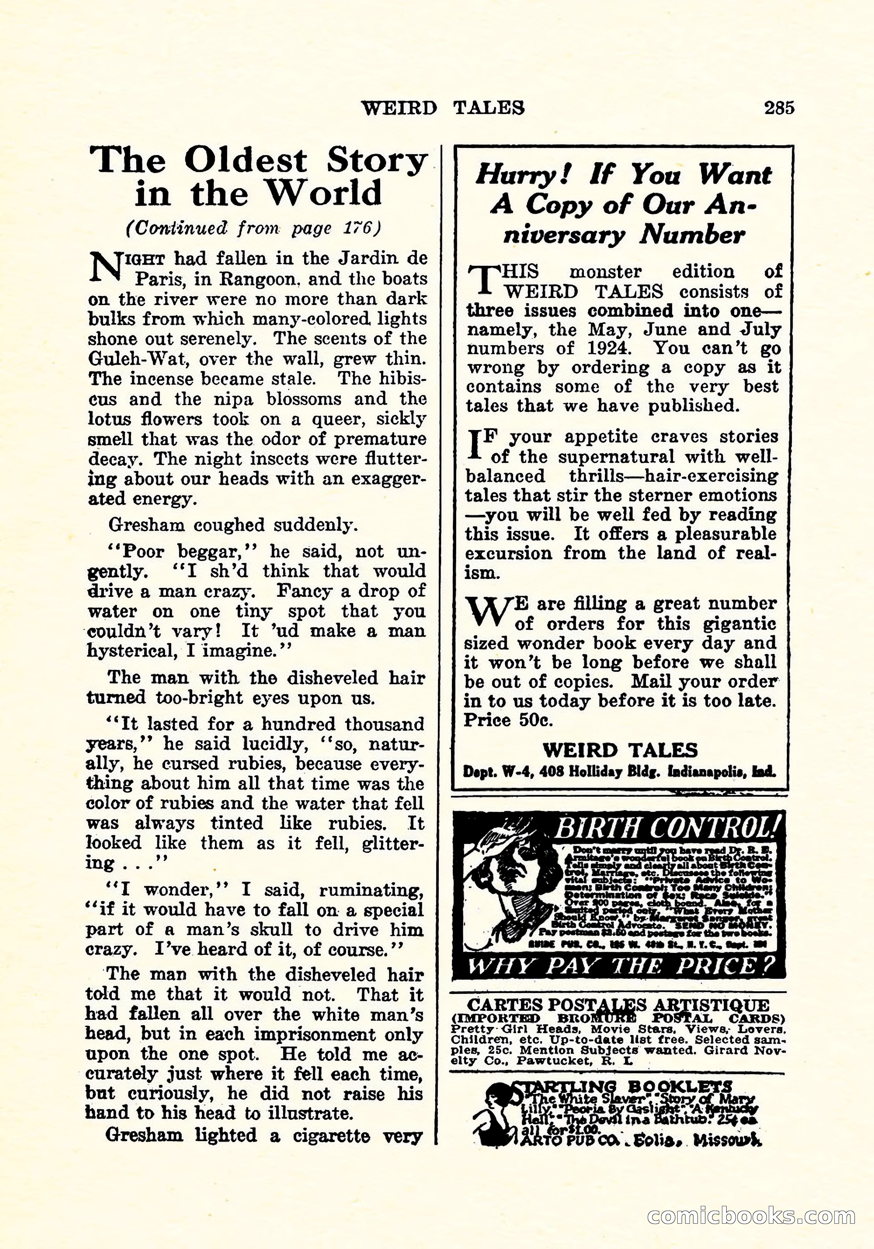 Weird Tales, Vol. 6, No. 2 — page 142 of 146