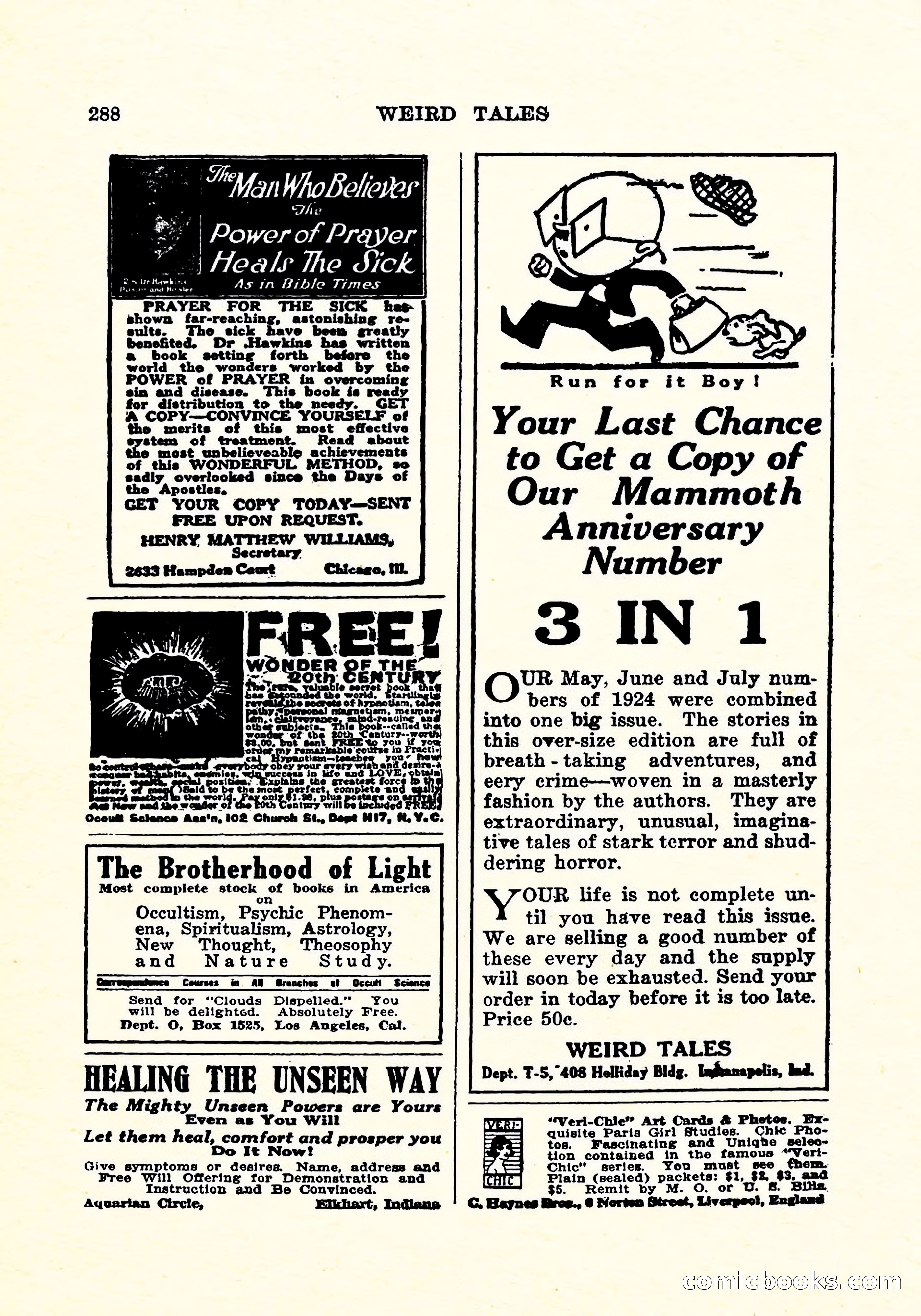 Weird Tales, Vol. 6, No. 2 — page 145 of 146