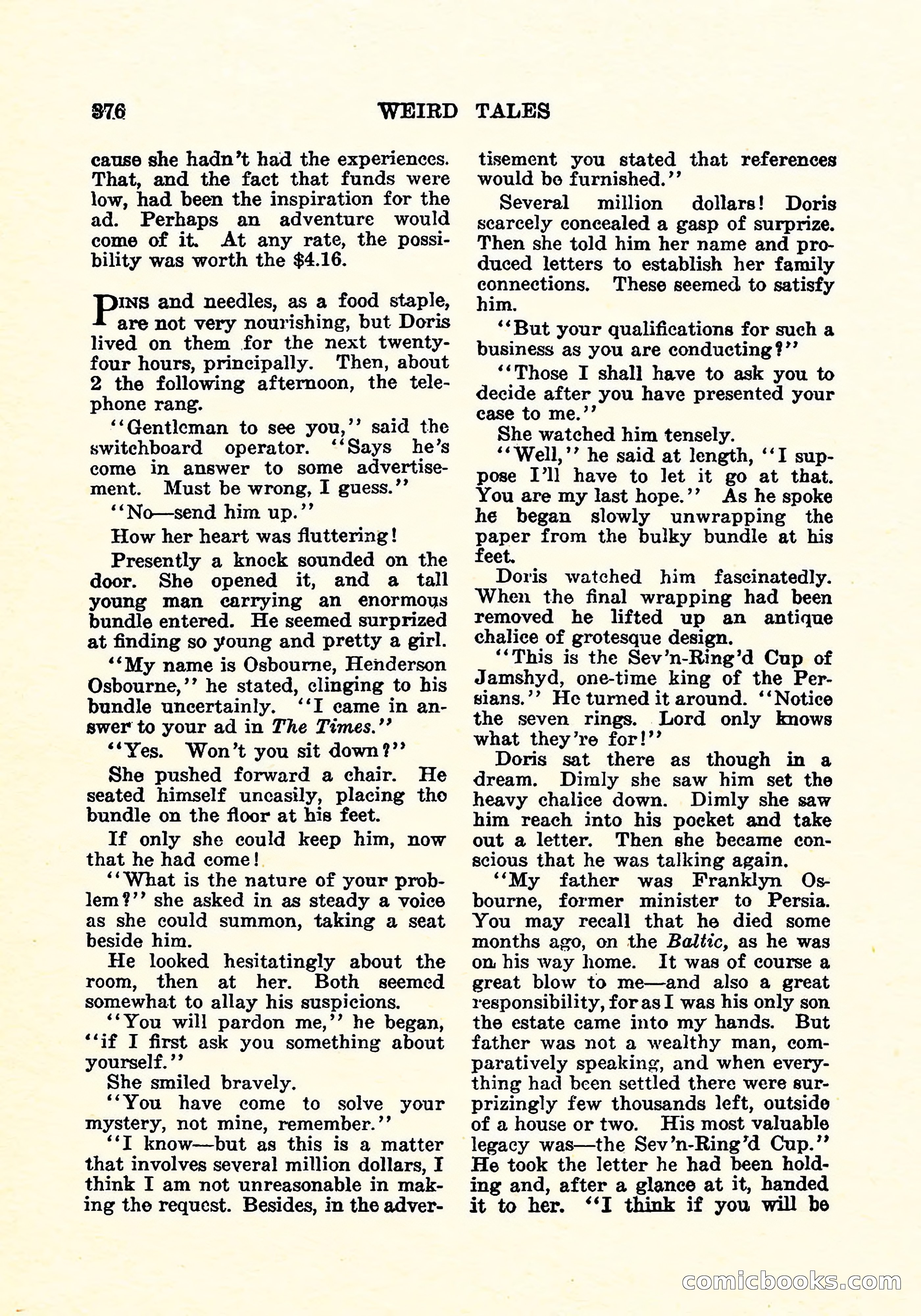 Weird Tales, Vol. 6, No. 3 — page 89 of 146