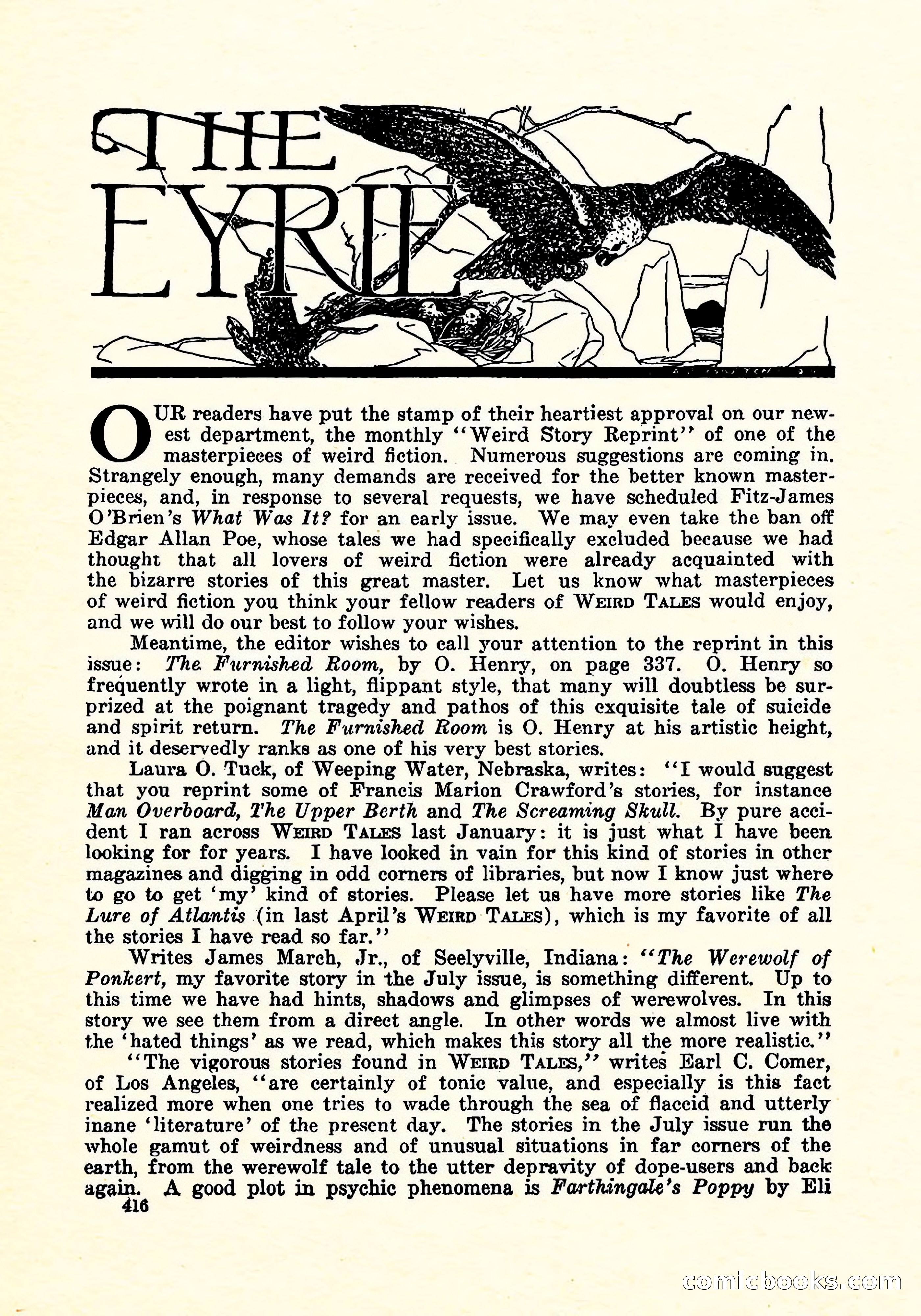 Weird Tales, Vol. 6, No. 3 — page 129 of 146