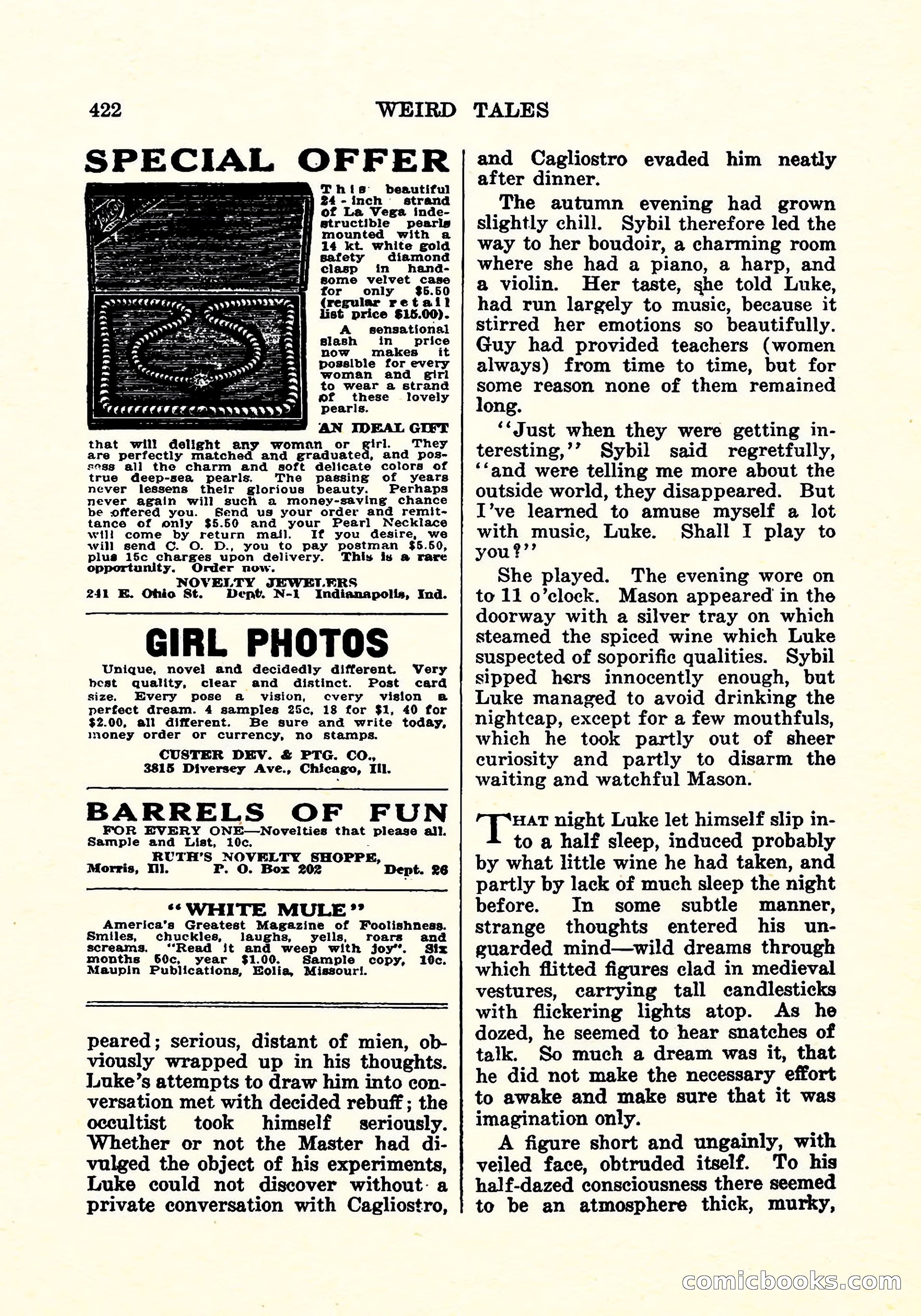 Weird Tales, Vol. 6, No. 3 — page 135 of 146