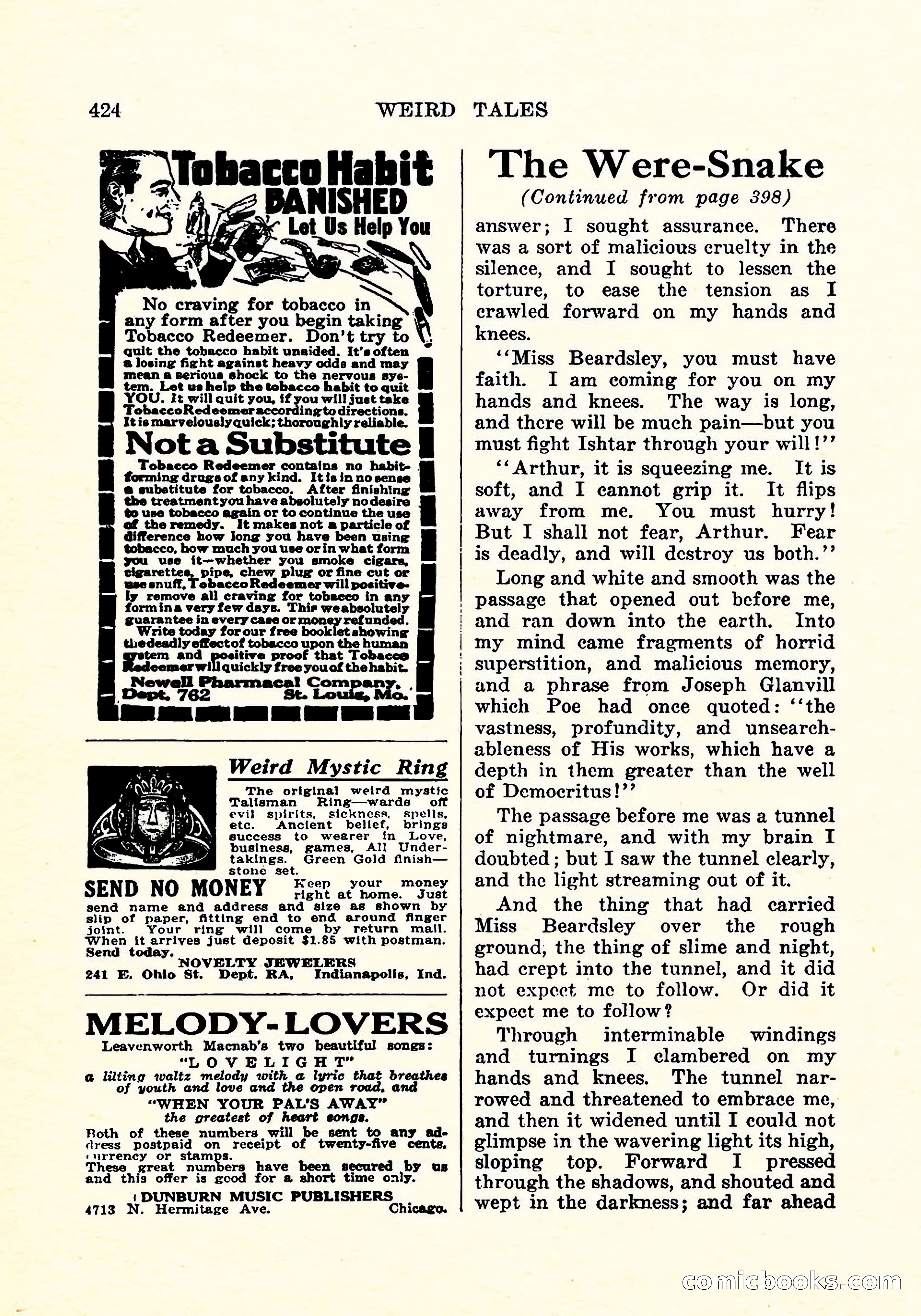Weird Tales, Vol. 6, No. 3 — page 137 of 146