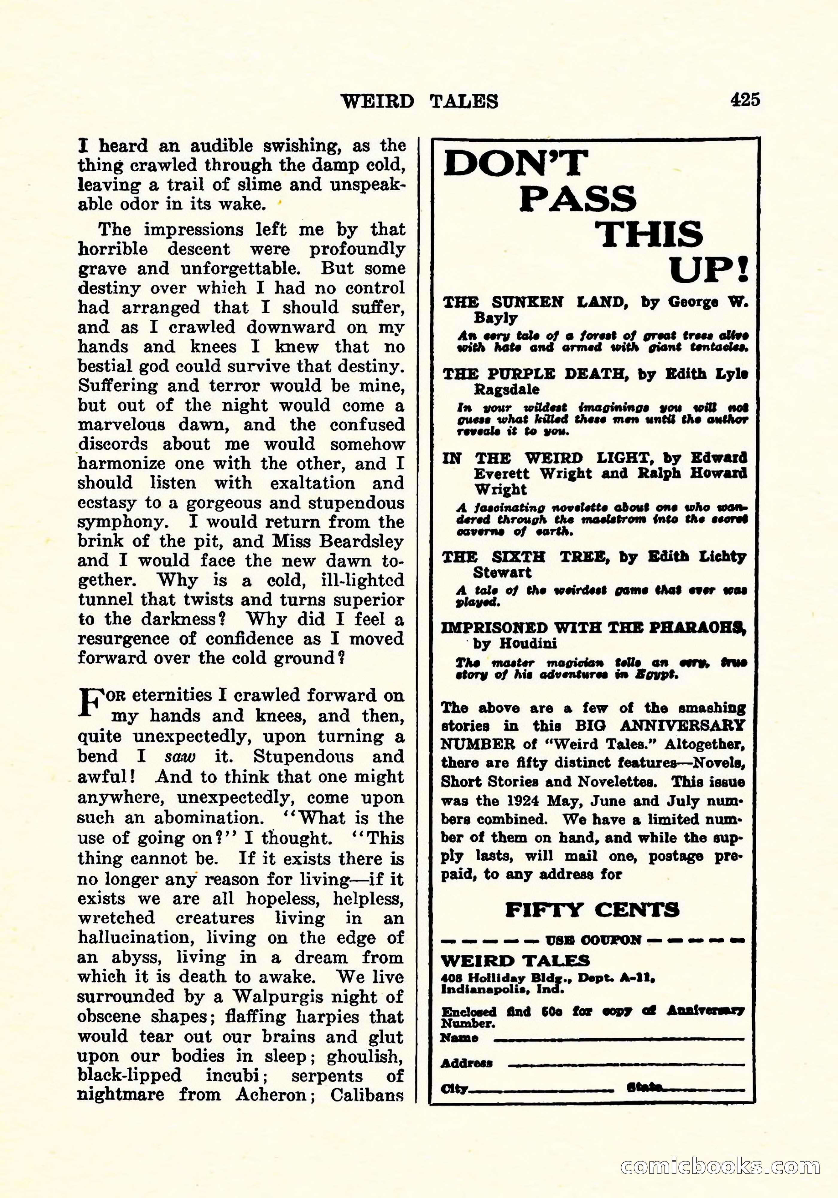 Weird Tales, Vol. 6, No. 3 — page 138 of 146